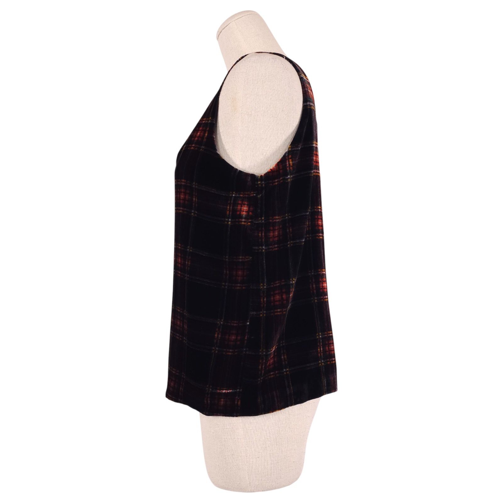 J.Crew NWT J. Crew Stewart Tartan Plaid Velvet Tank Top Sz 2 Size XS / US 0-2 / IT 36-38 - 2 Thumbnail