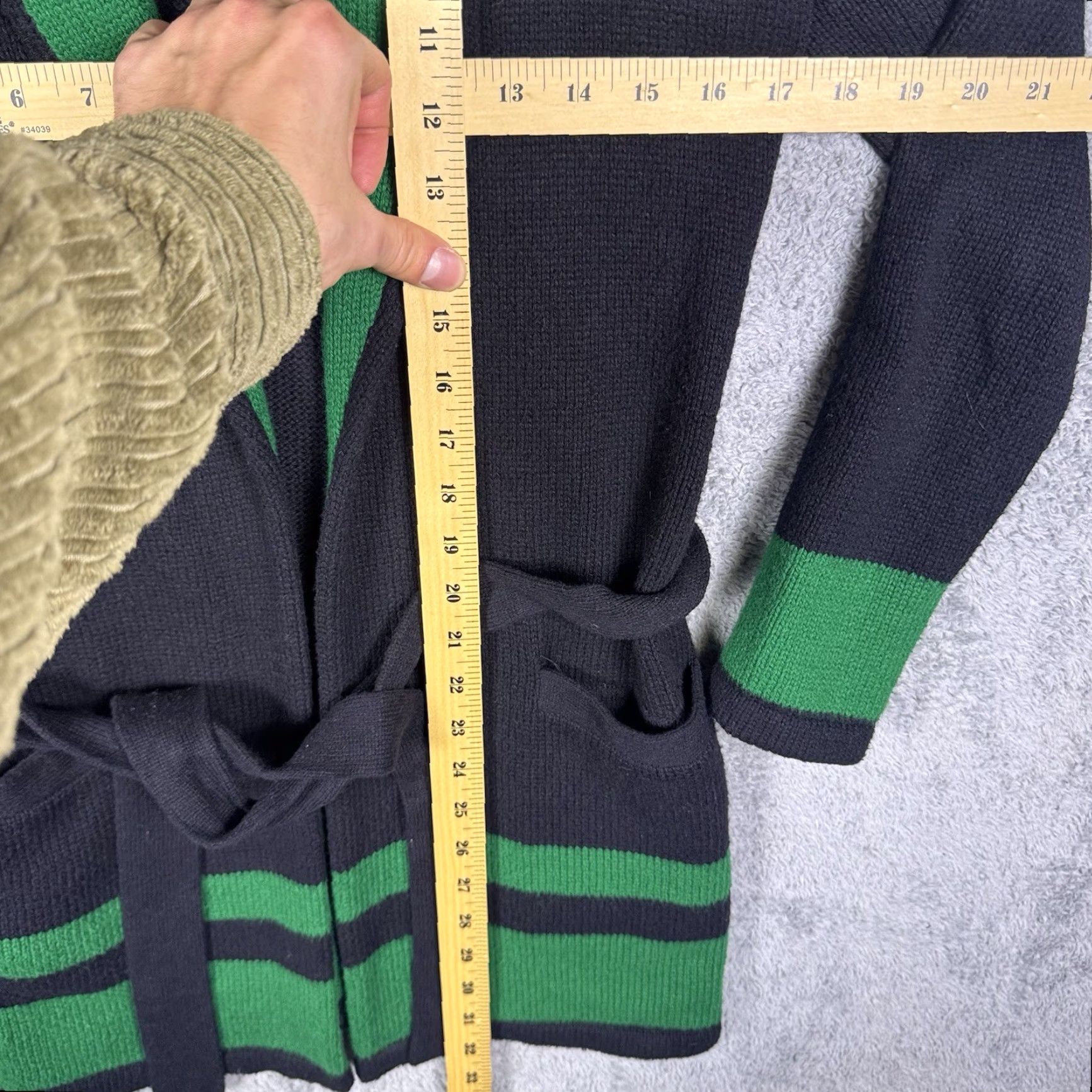 Ralph Lauren Lauren Ralph Lauren Shawl Sweater Cardigan Womens S Open Knit Wool Viscose Soft Knit Style Cardigan Striped Fall Winter Christmas Classic Womens Size S / US 4 / IT 40 - 5 Thumbnail