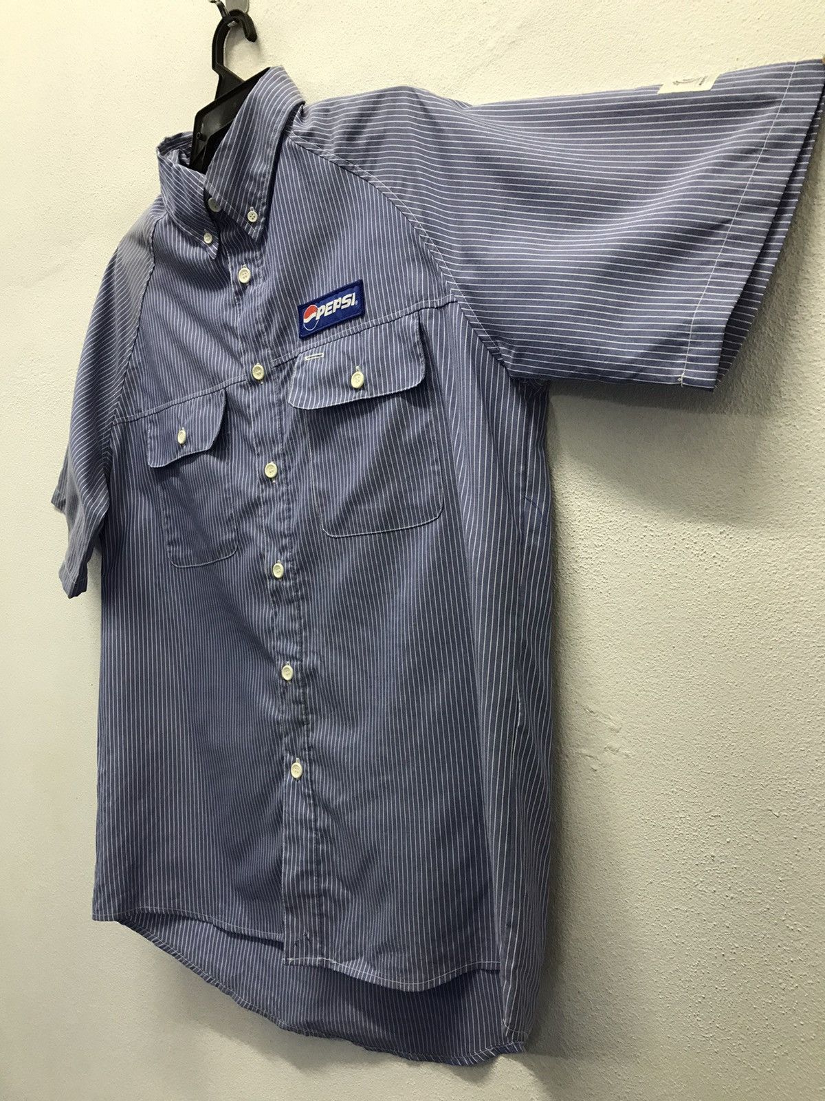 Pepsi × Vintage Vintage Pepsi Short Sleeve Shirt Button Up Size US XL / EU 56 / 4 - 4 Thumbnail