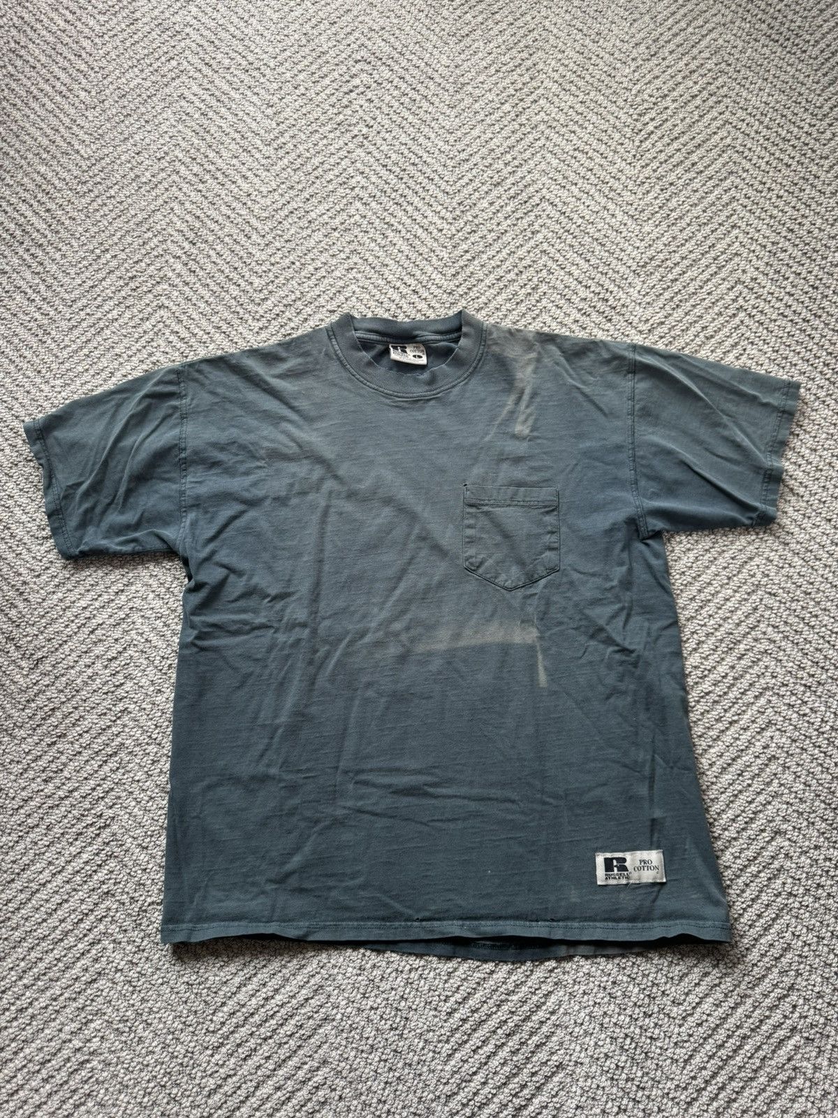 Russell Athletic Vintage Faded Green Russell Tee Size US L / EU 52-54 / 3 - 1 Thumbnail