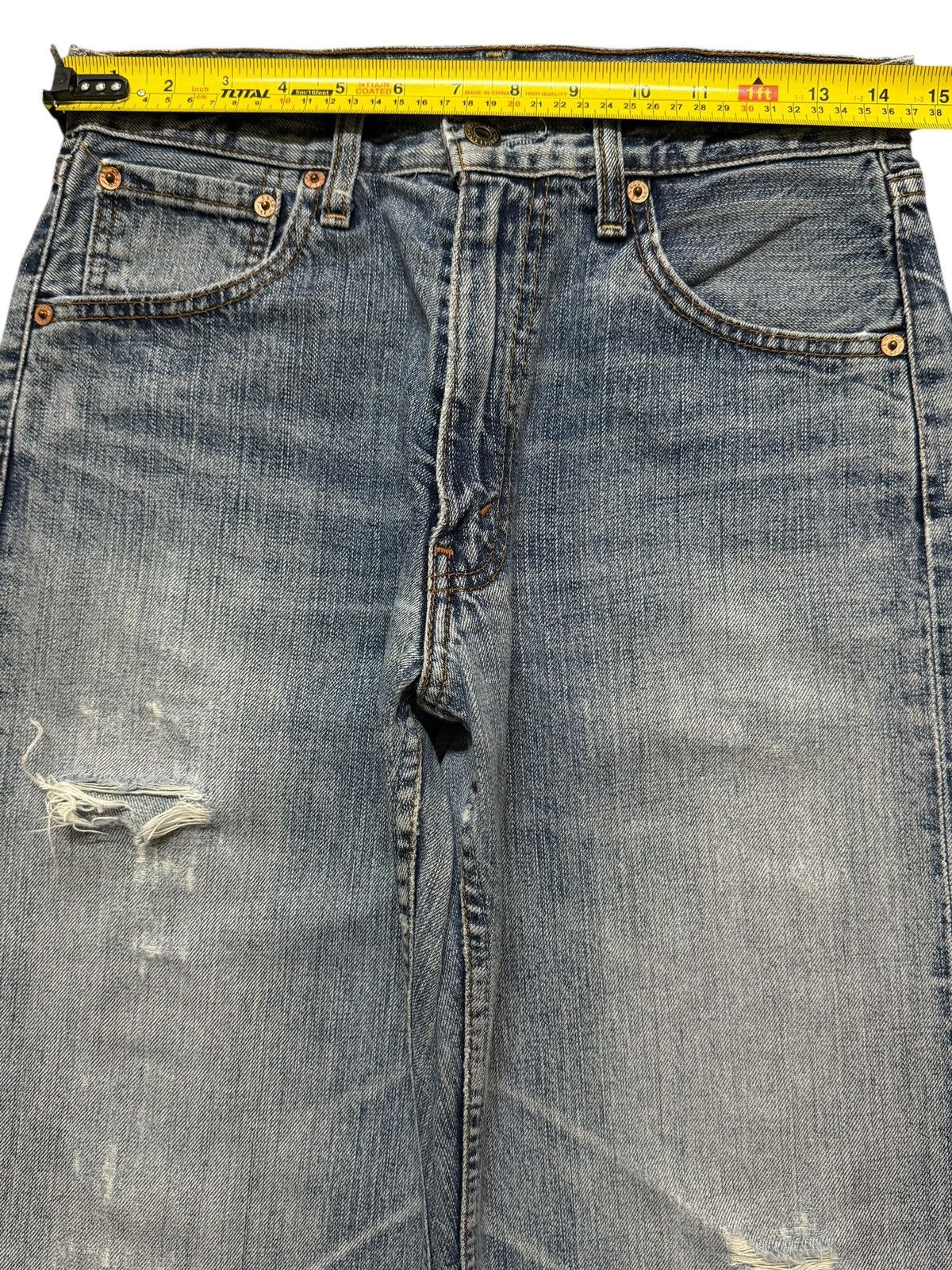 Levi's Vintage 90s Levis 503 Faded Wash Distressed Wide Leg Baggy Size US 28 / EU 44 - 9 Thumbnail
