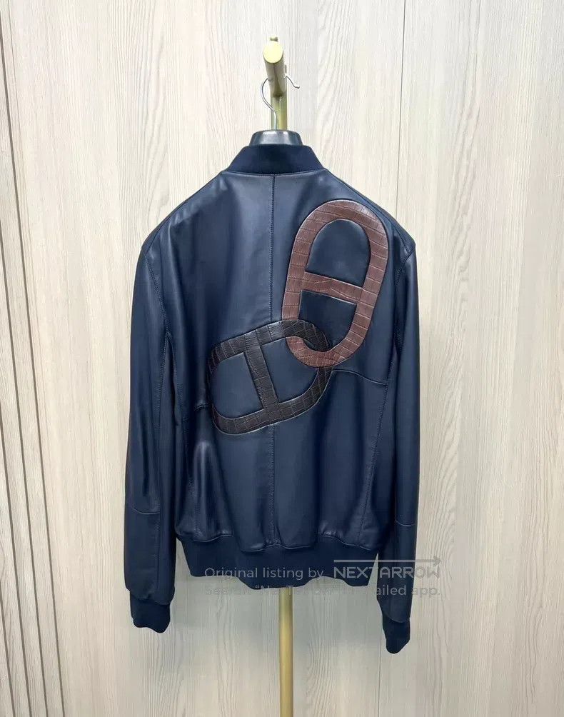 Hermes Hermes Barramundi Crocodile Snout Button Leather Jacket Size US M / EU 48-50 / 2 - 4 Thumbnail
