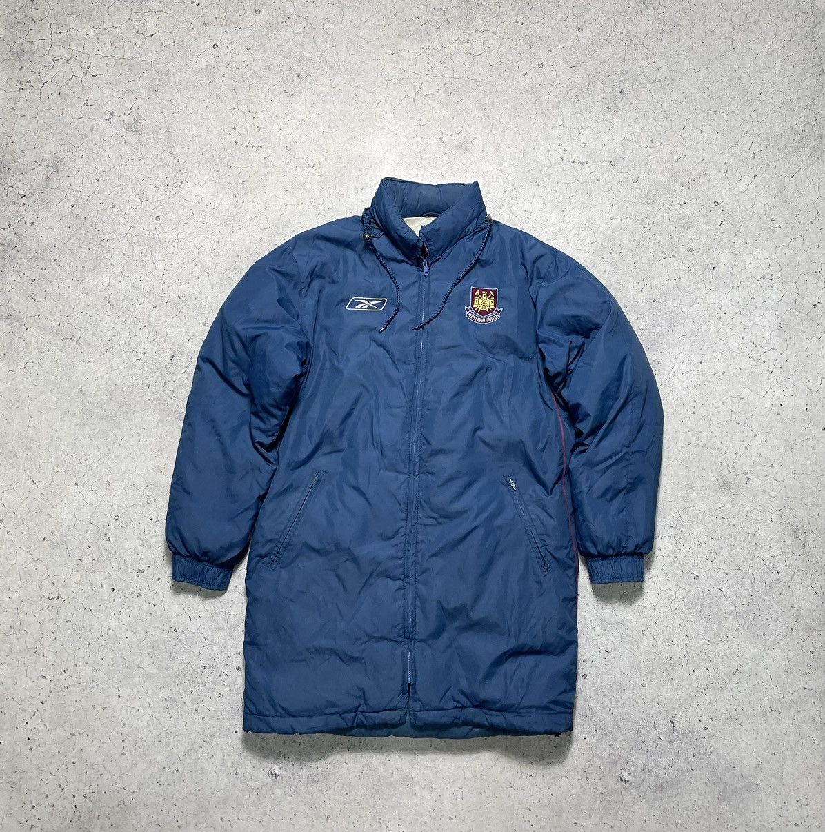 Reebok FC West Ham United Football Parka Jacket Big Logo
