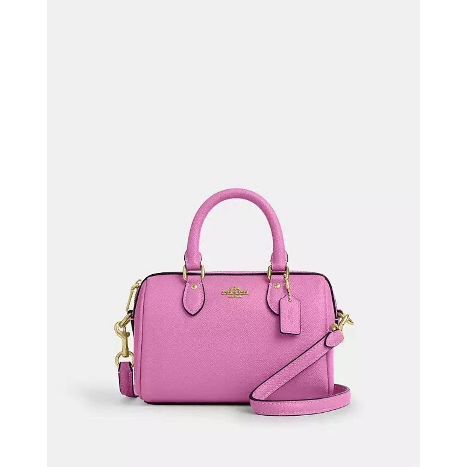 Coach NWT Coach Mini Rowan Crossbody Bag Leather CV404 IM/fuchsia Size ONE SIZE - 11 Thumbnail