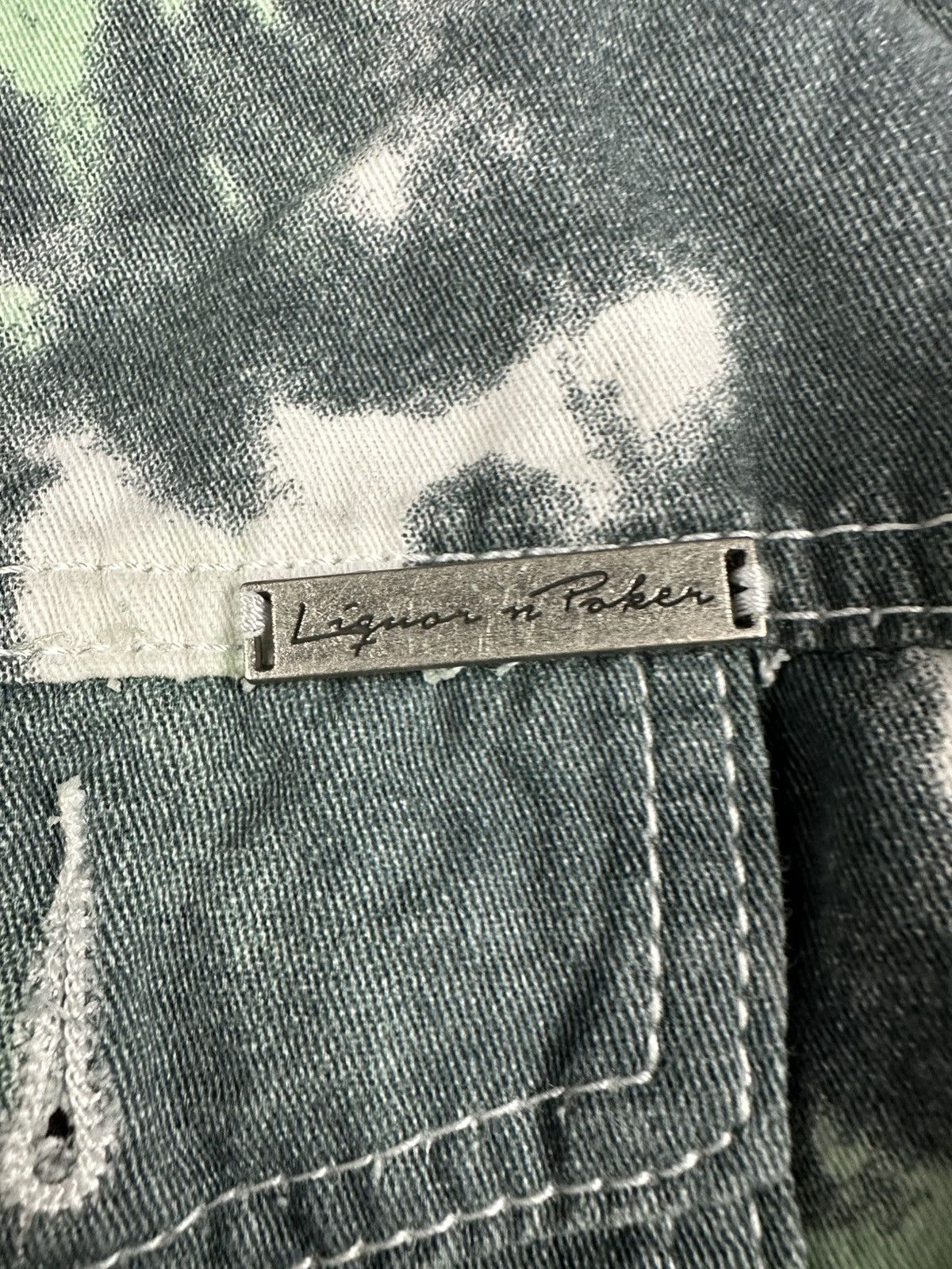 Hysteric Glamour Liquor n Poker Green Acid Wash Denim Jacket Tie-Dye Size US S / EU 44-46 / 1 - 3 Thumbnail