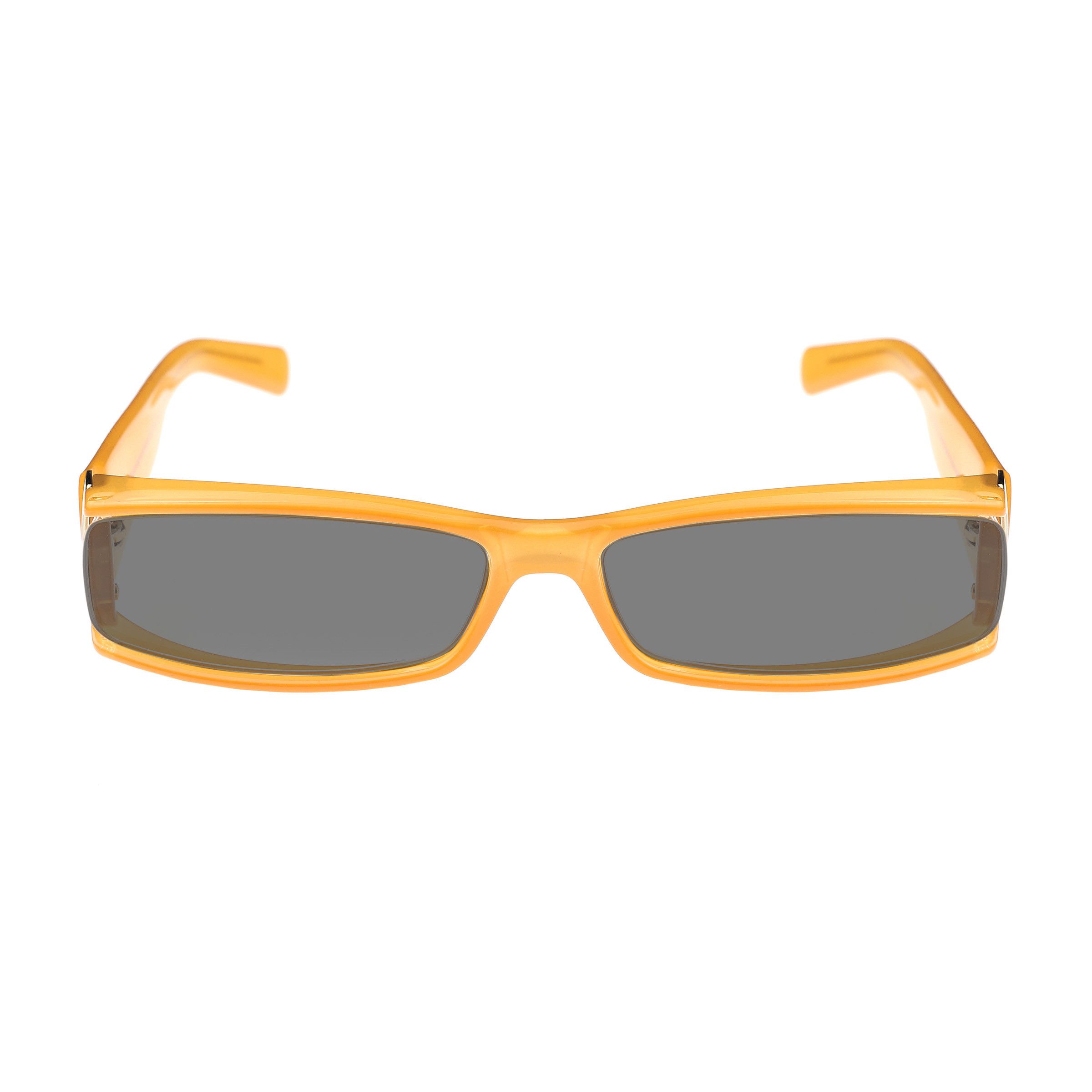 Gucci '00s Orange Monogram Rectangular Sunglasses Black