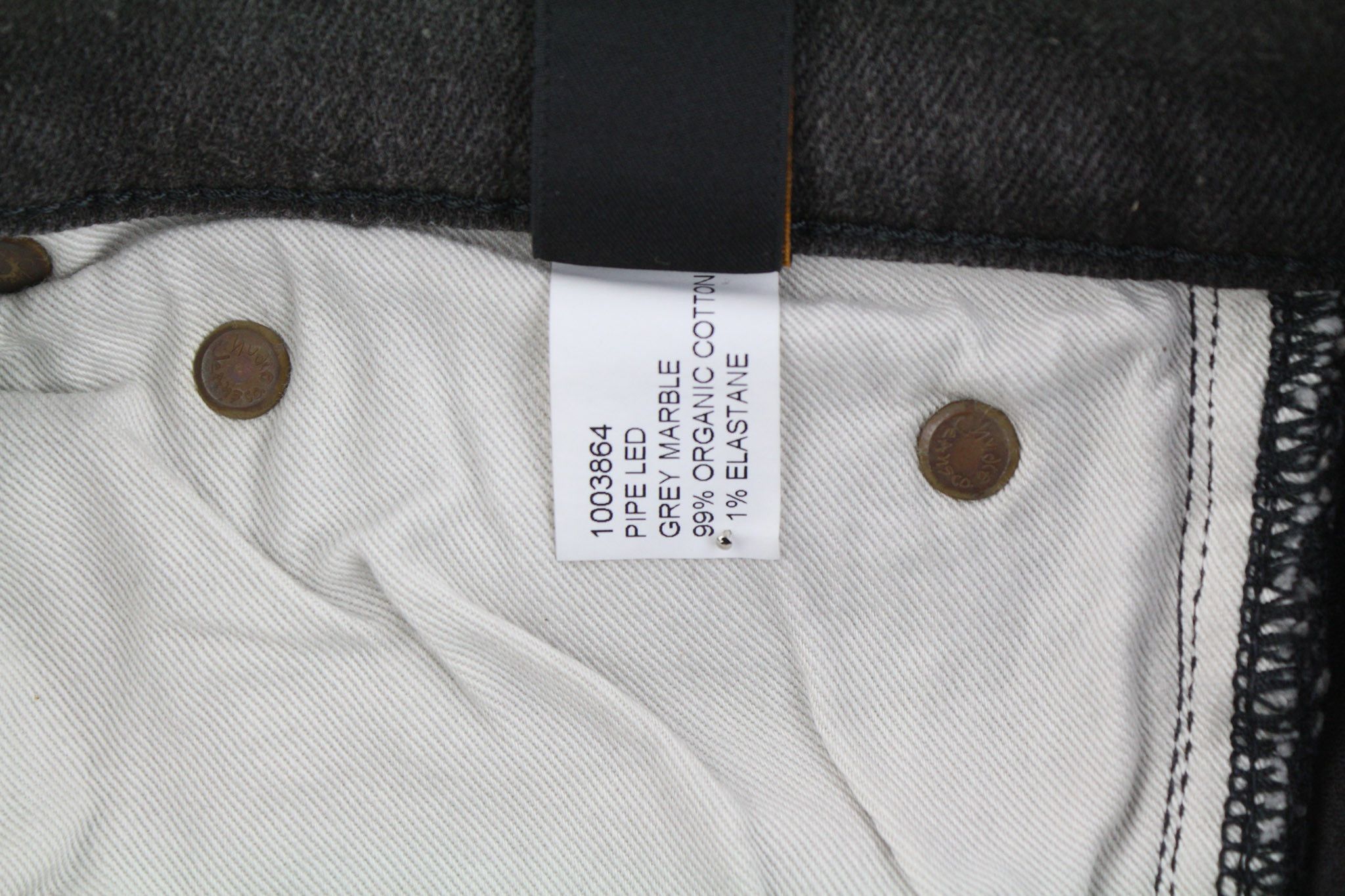 Nudie Jeans PIPE LED W29/L32 Grey Marble Organic Skinny Zipper 81916 Size US 29 - 8 Thumbnail