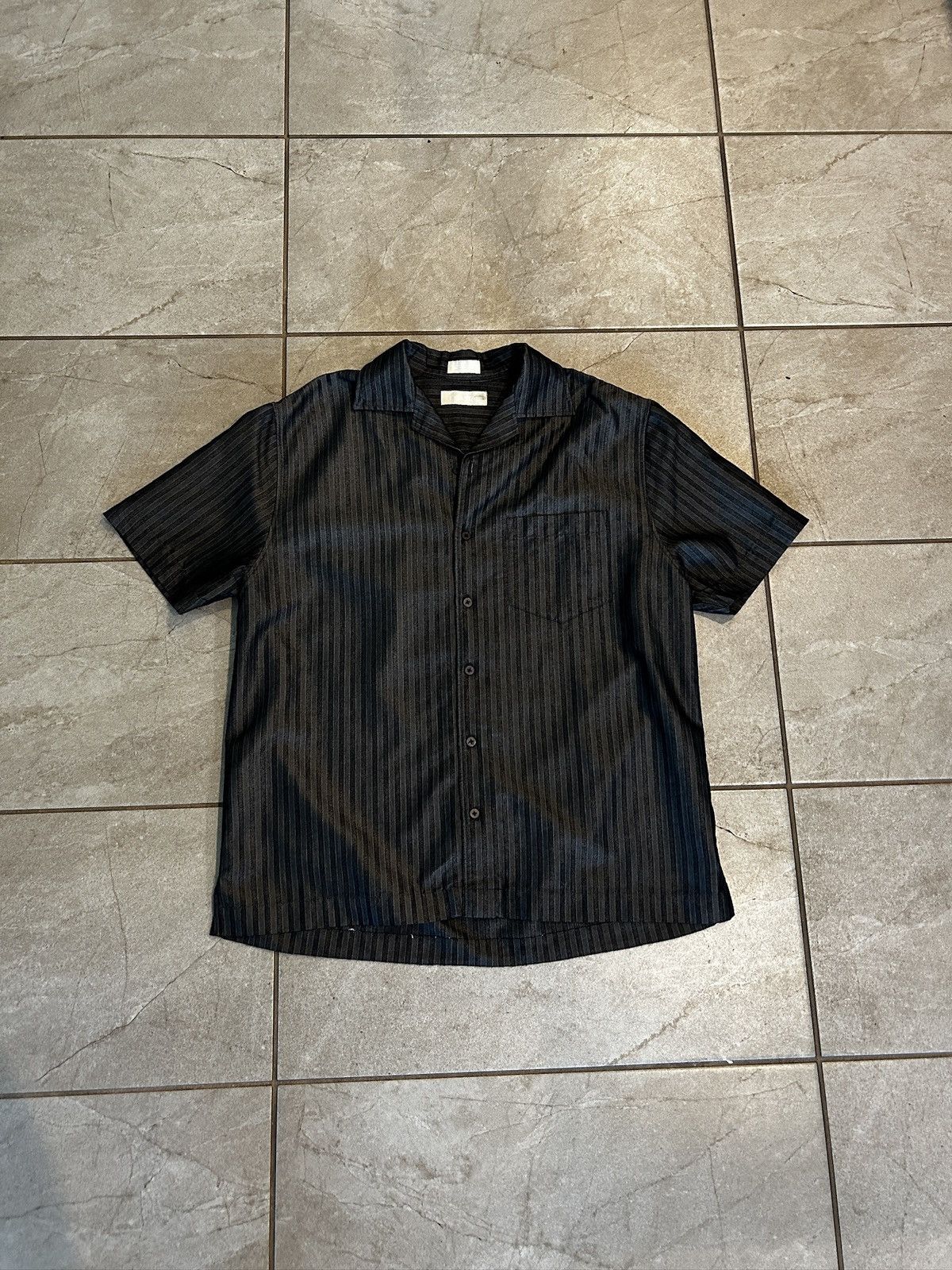 Vintage Black stripe camp collar shirt Size US M / EU 48-50 / 2 - 1 Thumbnail