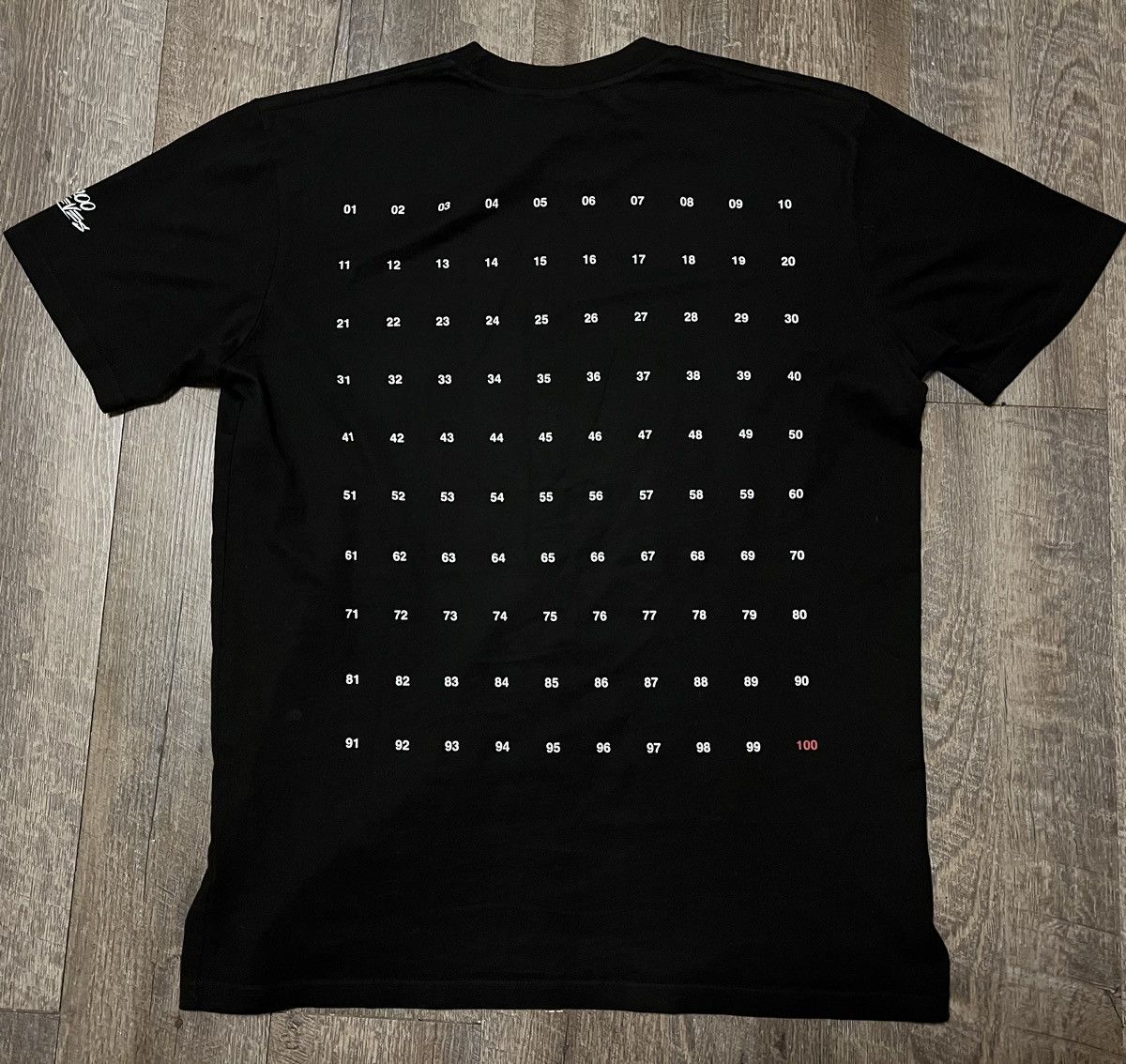 100 Thieves Numbers Collection Shirt Size Large
