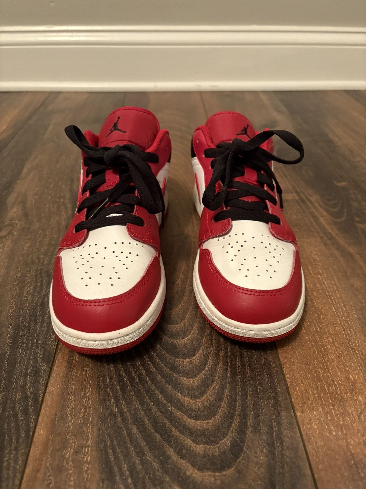 Jordan Brand × Nike Air Jordan 1 Low White/Gym Red-Black Size US 7 / EU 40 - 3 Thumbnail