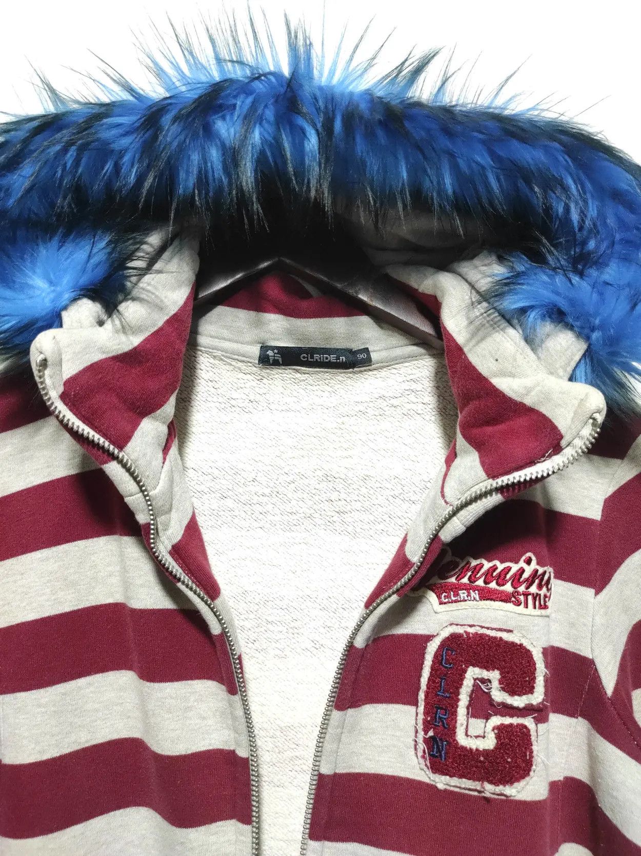 Japanese Brand Clride Stripe zip fur hoodie ifsix LGB style Size US S / EU 44-46 / 1 - 9 Thumbnail