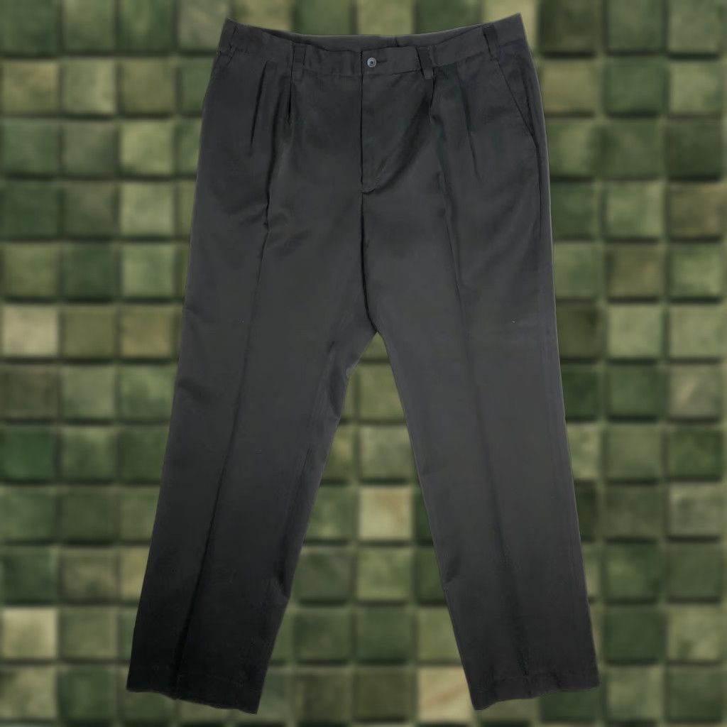 Vintage AUR Men's Black Golf Pants Trousers Flat Front 38 X 32 BT23 Size US 38 / EU 54 - 1 Thumbnail