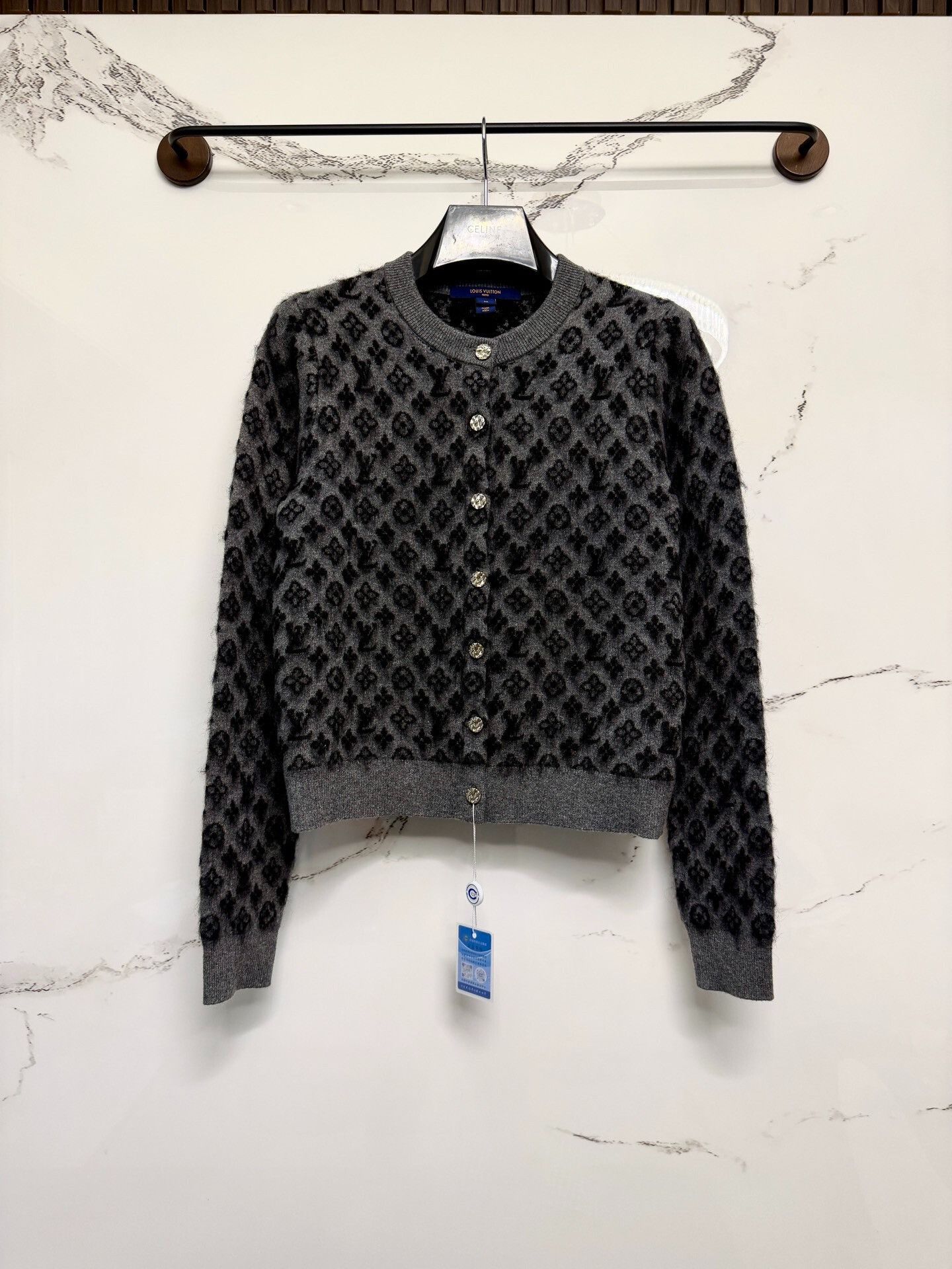 Louis Vuitton Louis Vuitton 26SS Black Gray Print Cardigan Size US M / EU 48-50 / 2 - 1 Thumbnail