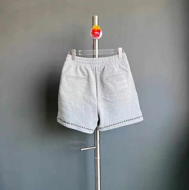 Miu Miu Miu Miu Gray Cotton Women's Shorts . Size 28" / US 6 / IT 42 - 2 Thumbnail