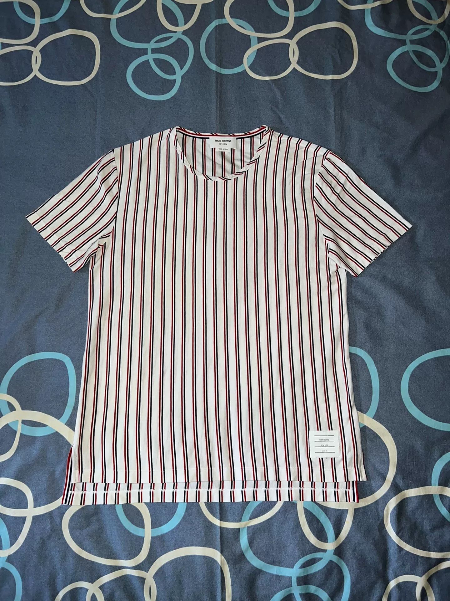 Thom Browne thom browne striped logo short sleeve t-shirt Size US M / EU 48-50 / 2 - 1 Thumbnail