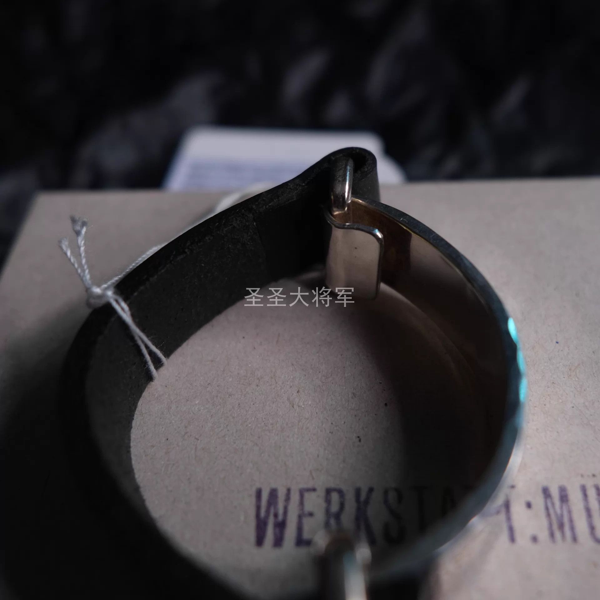 Werkstatt Munchen Werkstatt Munchen M2721 Arched Silver Leather Bracelet XS Size ONE SIZE - 6 Thumbnail