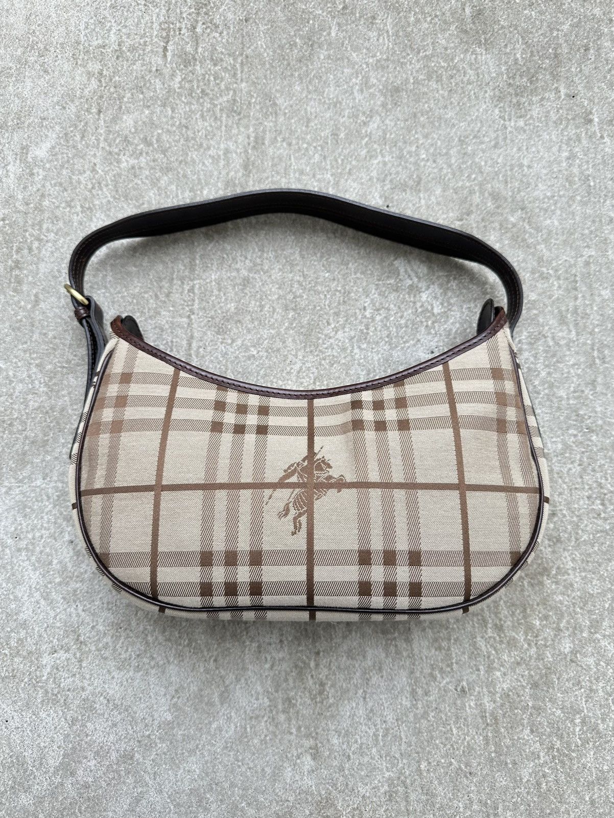 Burberry Burberry London Baguette Haymarket Check Hobo Hand Bag Size ONE SIZE - 10 Thumbnail