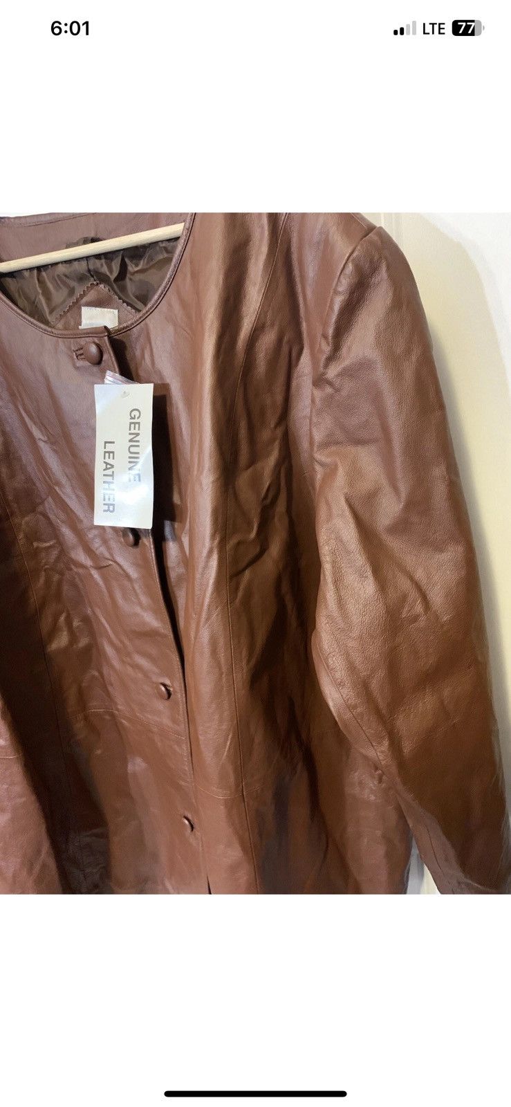 Other Roaman’s womens sz 34 leather top jacket brown Size 4XL / US 24-26 - 6 Thumbnail