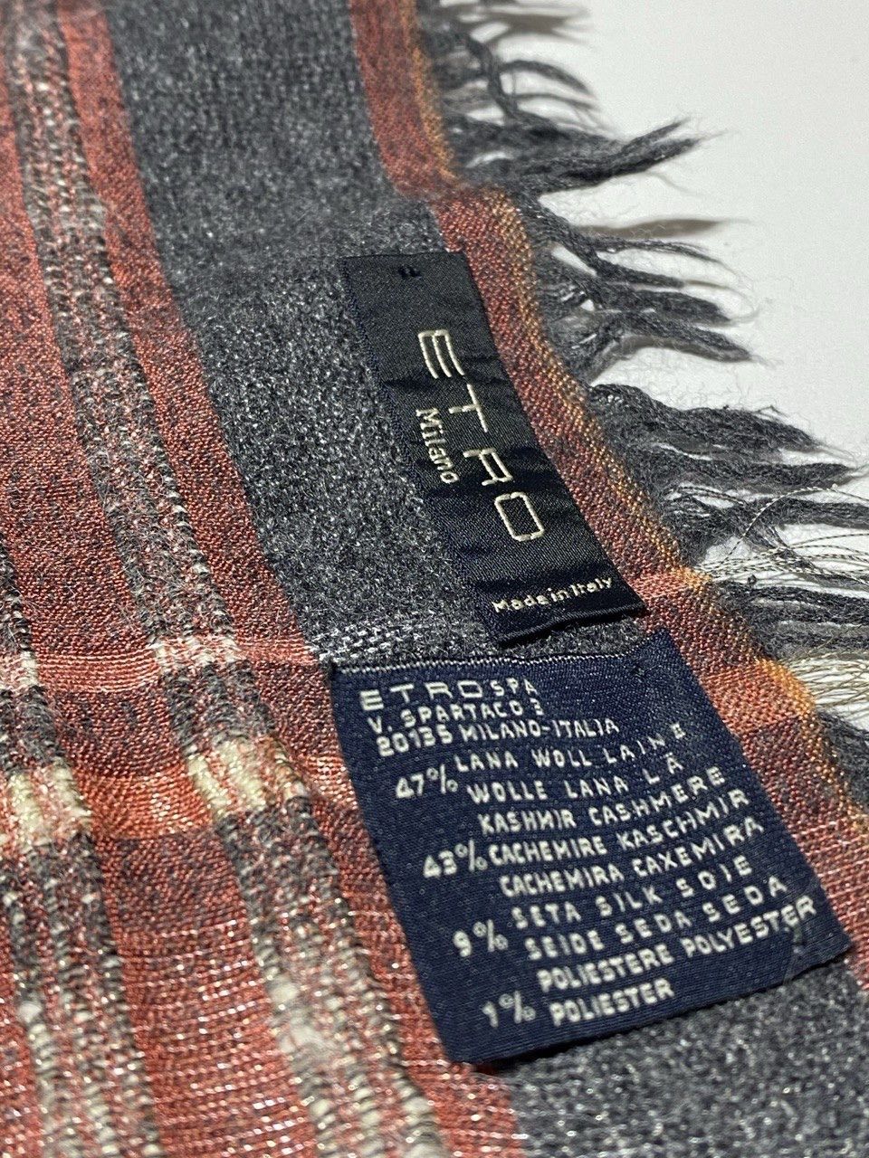 Etro Etro Milano Paisley Scarf Wool Cashmere Silk Size ONE SIZE - 8 Thumbnail