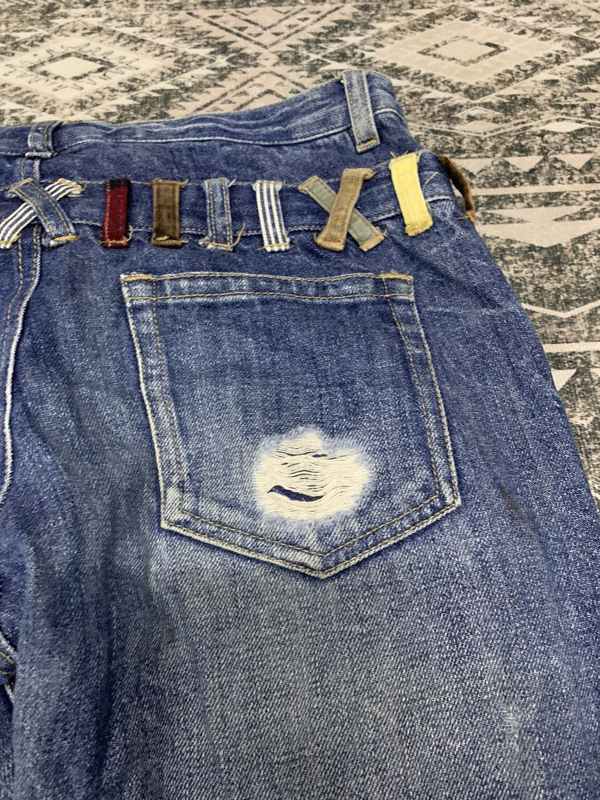 If Six Was Nine 🔥DOUBLE WAIST🔥PPFM INSPIRED JAPANESE UNBRAND DISTRESSED Size US 30 / EU 46 - 13 Thumbnail
