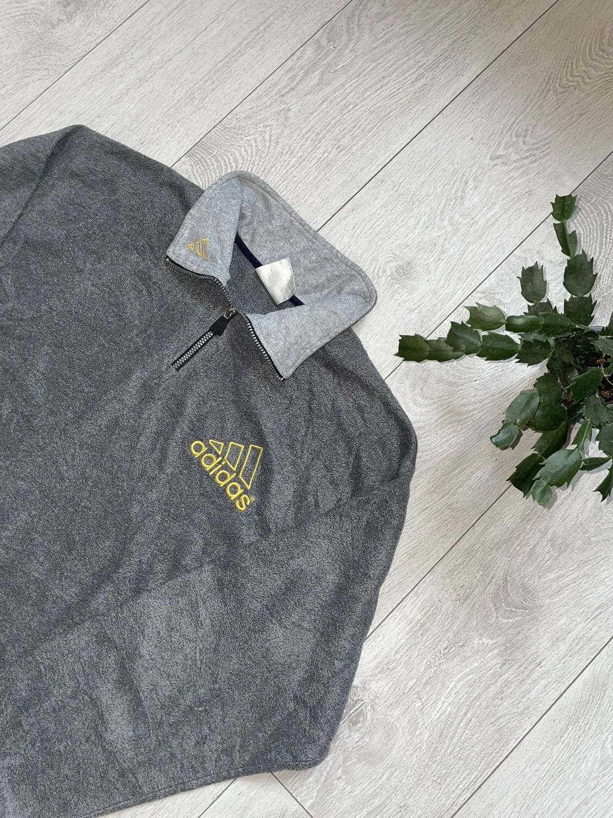 Adidas × Vintage 1/4 Fleece sweatshirt Adidas Vintage 90 s Size US XL / EU 56 / 4 - 2 Thumbnail