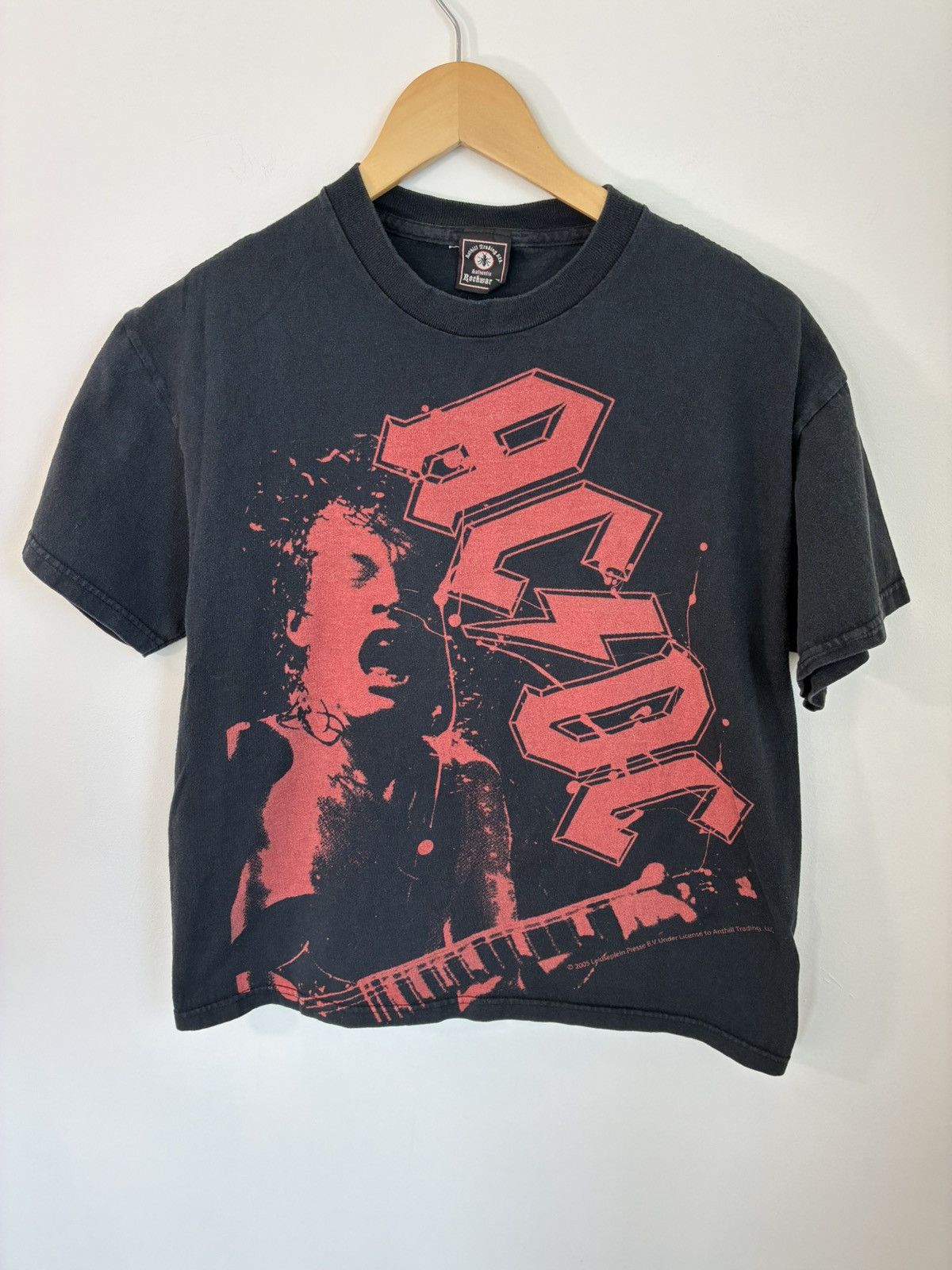 Band Tees ACDC Faded Black Distressed Rock Band Tee Size US M / EU 48-50 / 2 - 1 Thumbnail