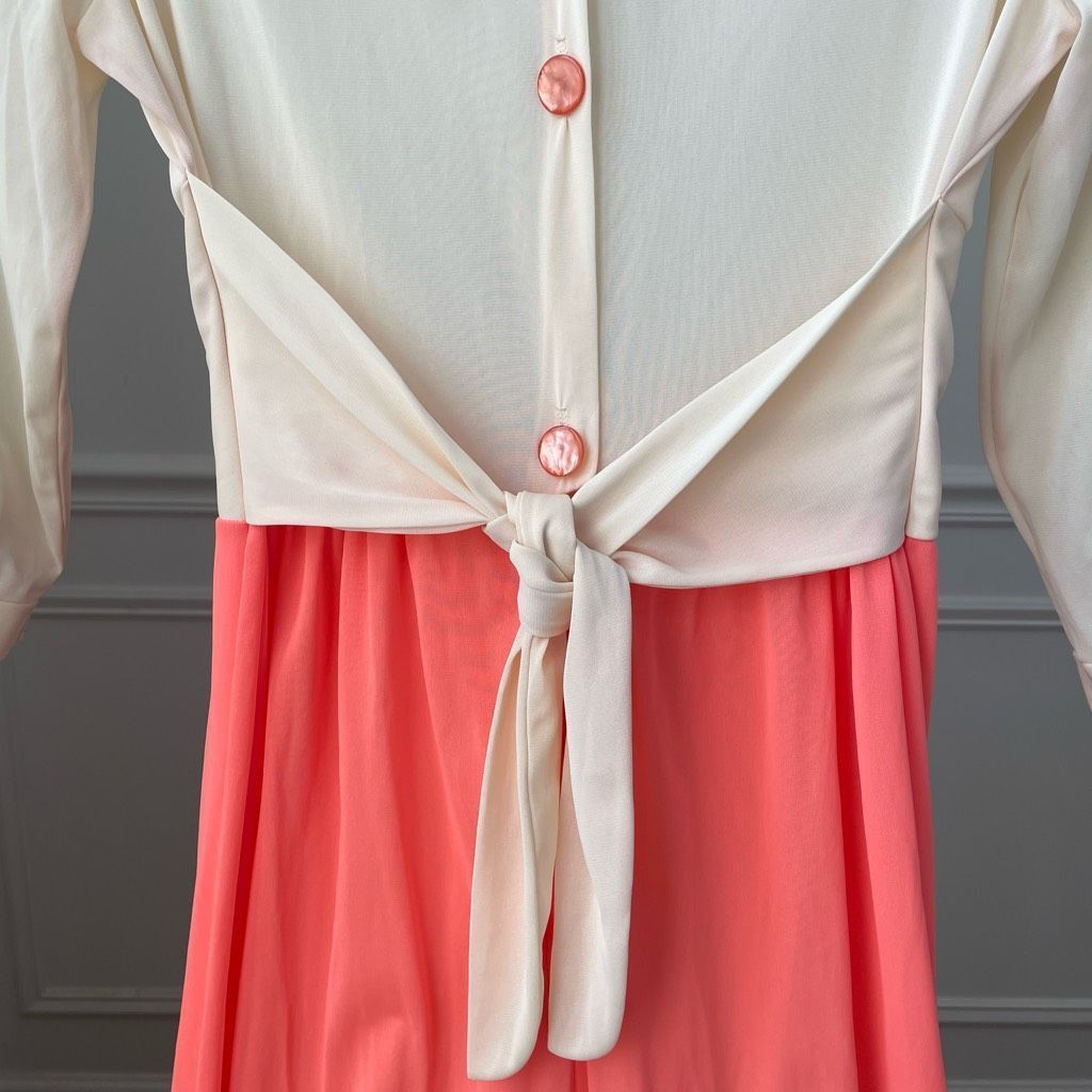 Vintage Vintage Sears Palazzo Wide Leg Jumpsuit Ivory Orange S 4 Size 26" / US 2 / IT 38 - 3 Thumbnail