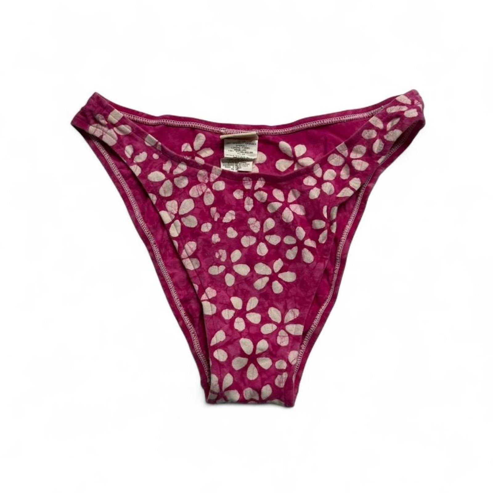 Other Pink Flowers Early 2000s Bikini Bottoms size M Sunset Beach Size ONE SIZE - 2 Thumbnail