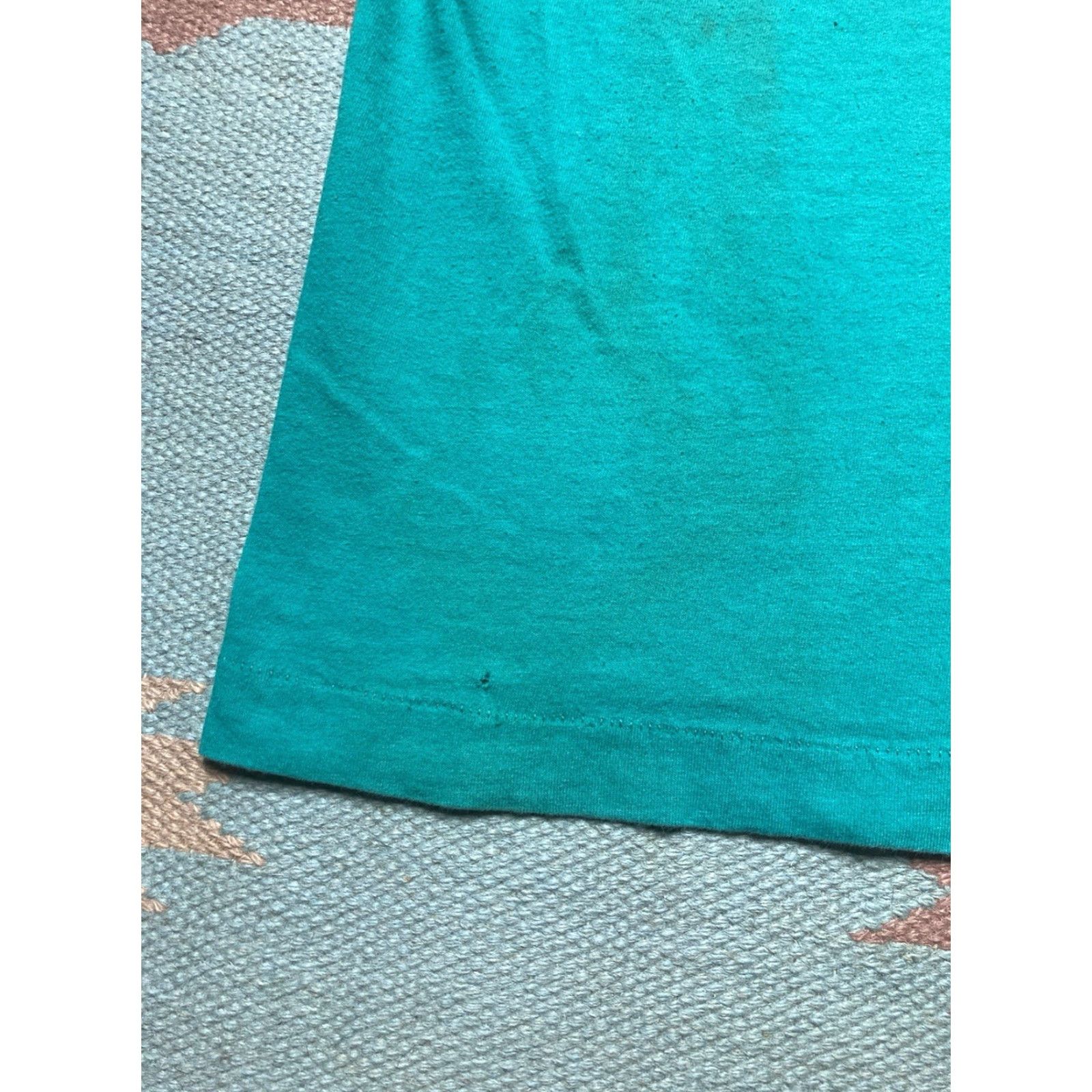 Fruit Of The Loom VINTAGE Fruit of the Loom T-Shirt Pocket Turquoise 80s Large Men Size US L / EU 52-54 / 3 - 3 Thumbnail