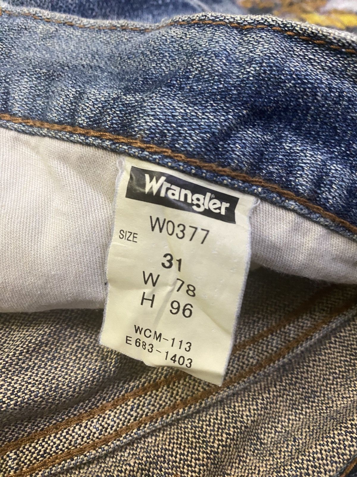 Vintage × Wrangler Wrangler Distressed Flared Denim Size US 31 - 14 Thumbnail