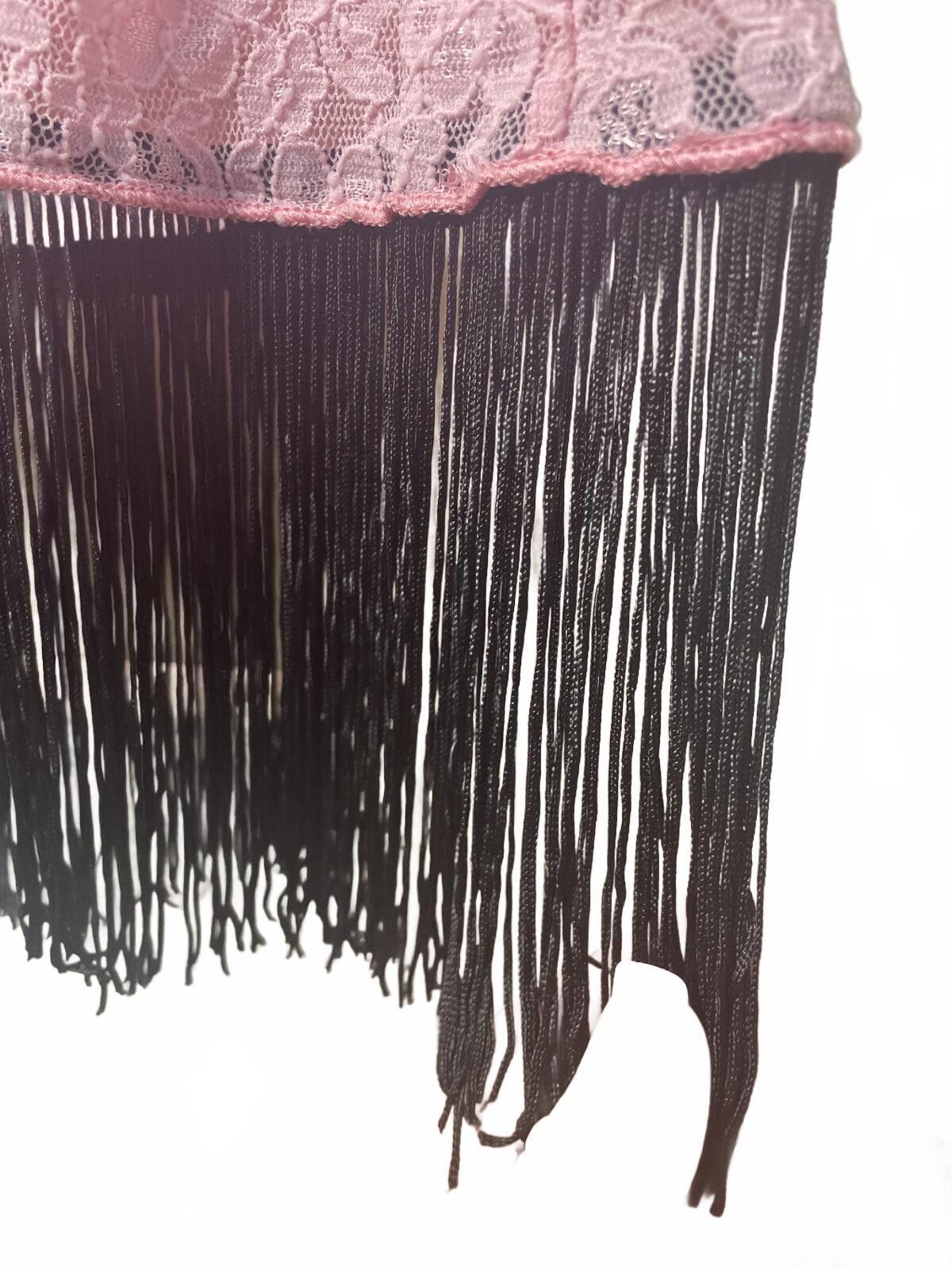 Other LuLaRoe Lace Kimono with Black Fringe Womens Small Pink NWT Size S / US 4 / IT 40 - 4 Thumbnail