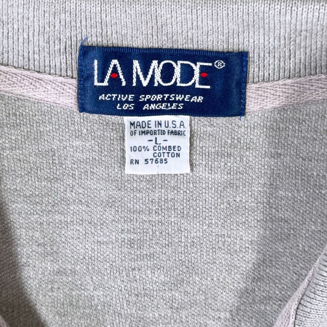 Vintage VINTAGE La Mode Polo Shirt Adult LARGE Gray Golf Crest USA Made 90s Size US L / EU 52-54 / 3 - 4 Thumbnail