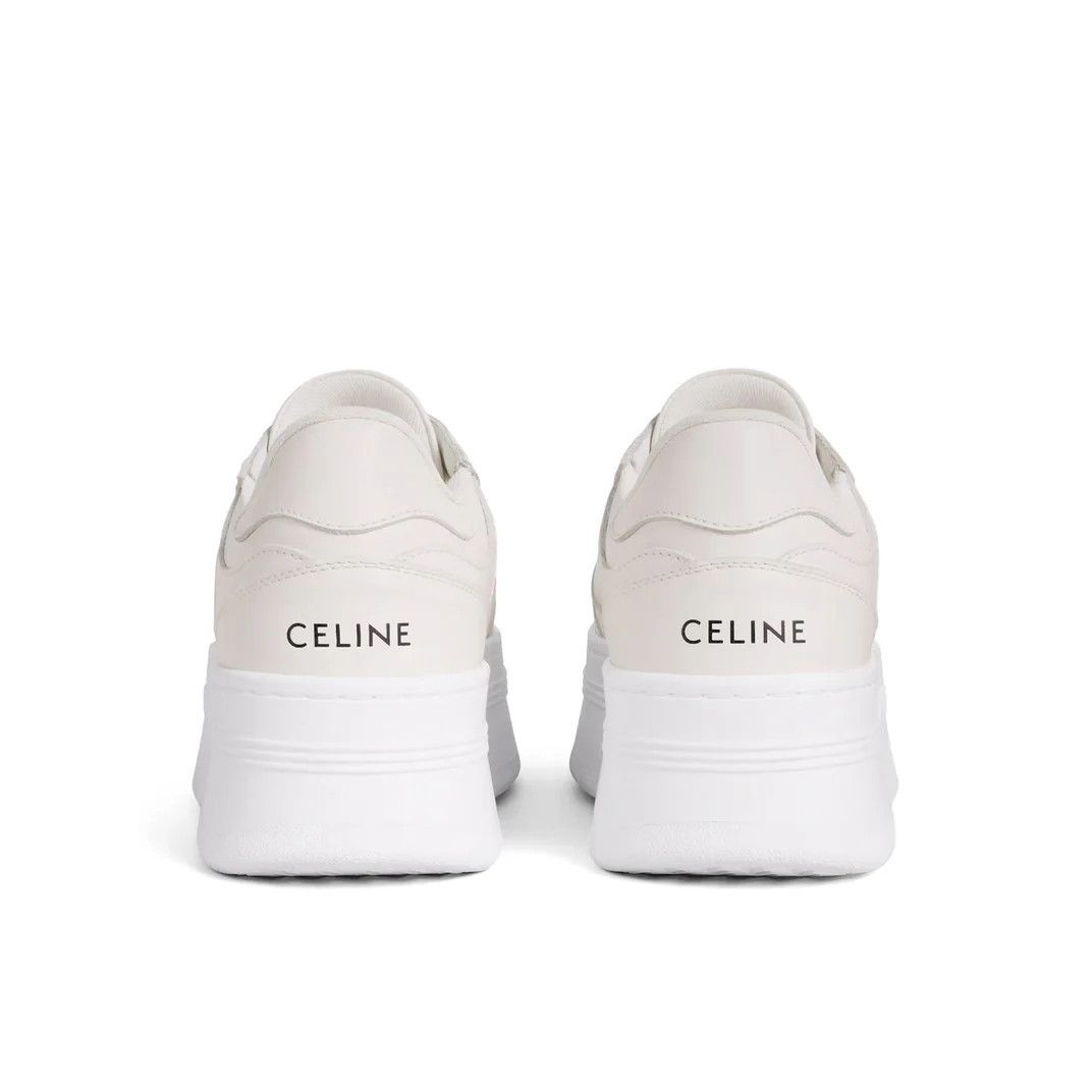 Celine CELINE $1050 Optic White Wedge Block Sneakers New & Authenti Size US 7 / IT 37 - 4 Thumbnail