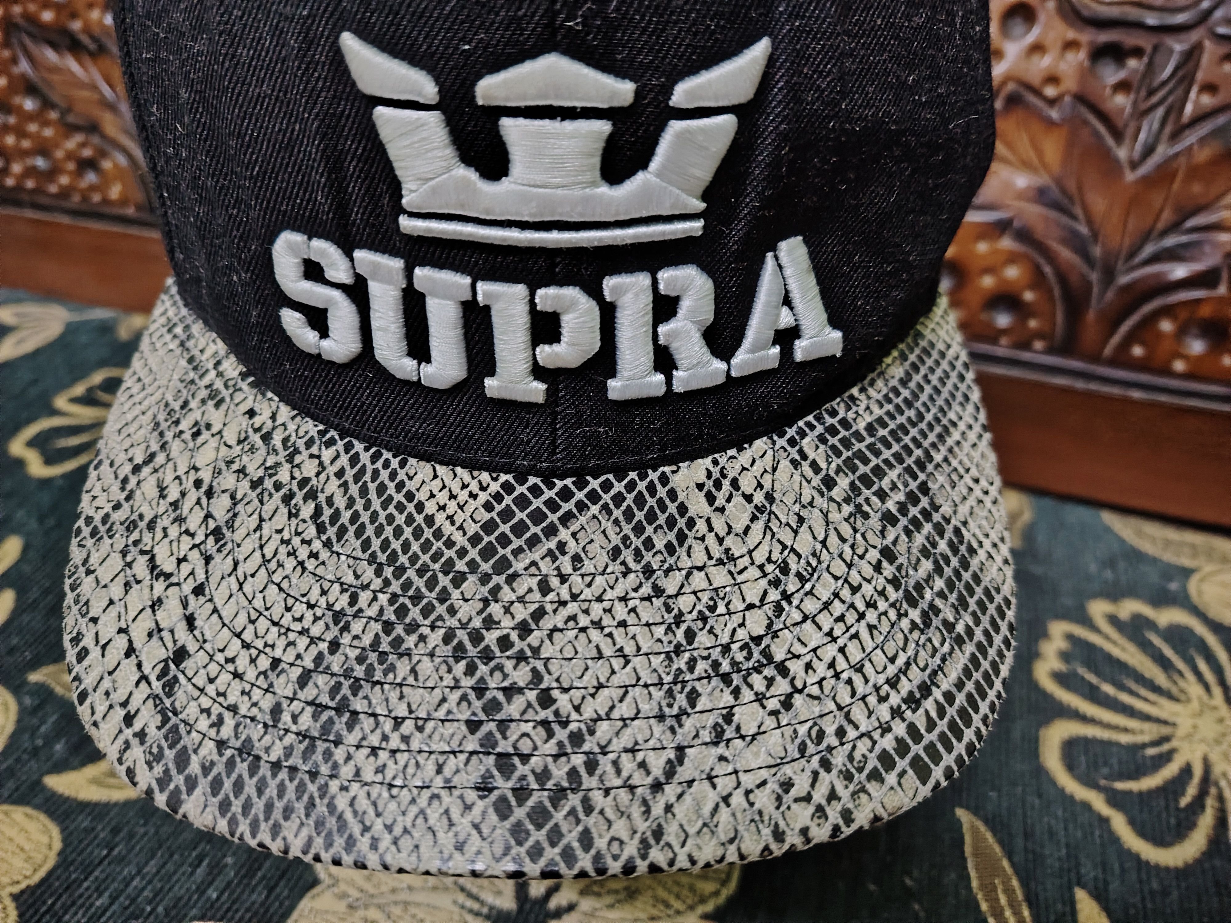 Starter × Supra Supra Skateboards X Starter Snapback Hat Cap Snakeskin Bill Size ONE SIZE - 5 Thumbnail