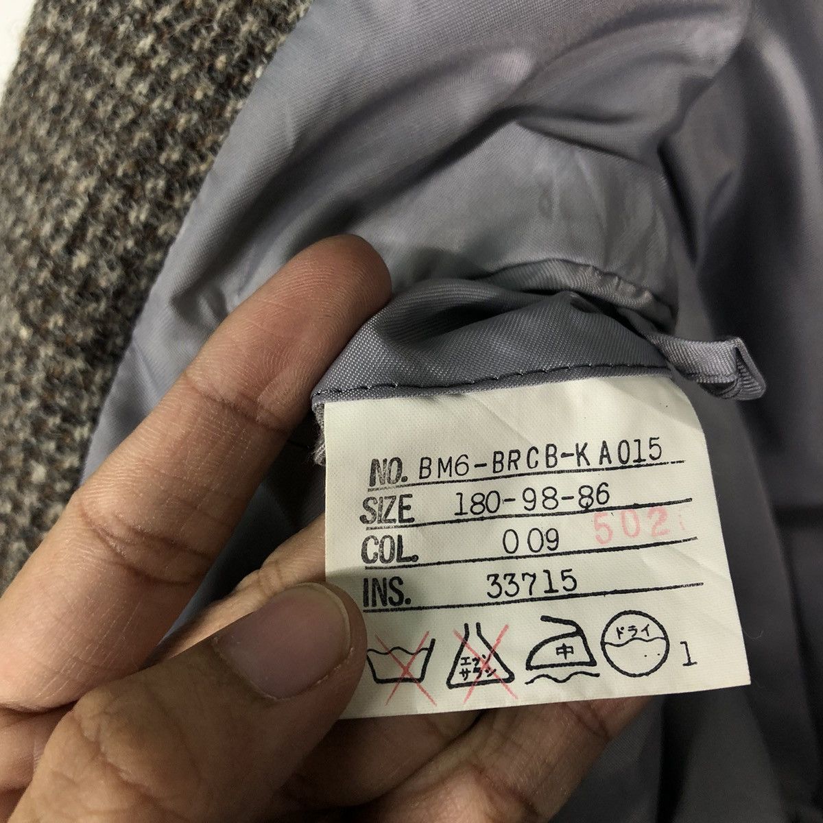 Vintage 🔥90’s Herringbone Wool Jacket Double Breast Calvin Klein Size US M / EU 48-50 / 2 - 14 Thumbnail