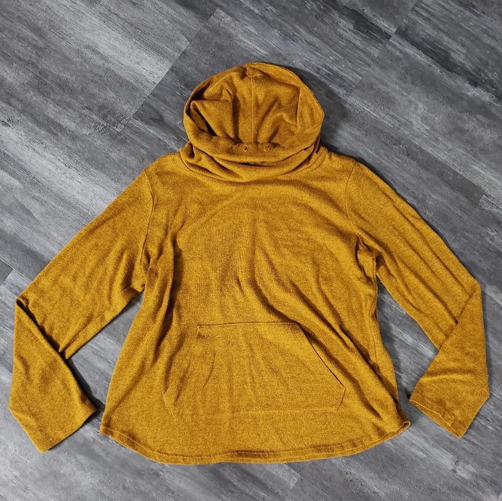 Inis Meain Burnt Orange Iris Cowl Neck Sweater Size L / US 10 / IT 46 - 1 Thumbnail