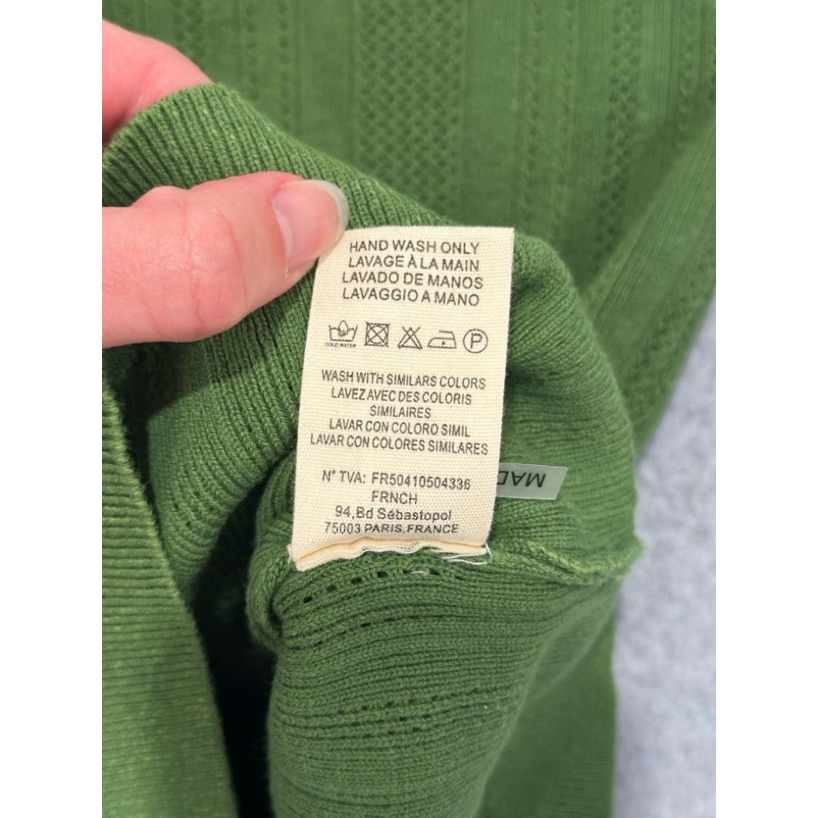 FRNCH FRNCH Green Ribbed Polo Sweater Size M / US 6-8 / IT 42-44 - 8 Thumbnail