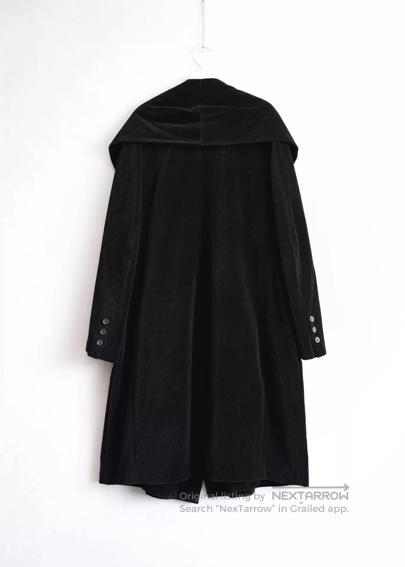 Yohji Yamamoto Yohji Yamamoto Velvet Hooded Coat. Size US L / EU 52-54 / 3 - 5 Thumbnail