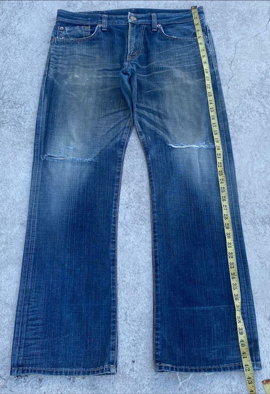 If Six Was Nine Vintage Edwin 503 Blue Trip Egdeline Distressed Denim Size US 36 / EU 52 - 2 Thumbnail