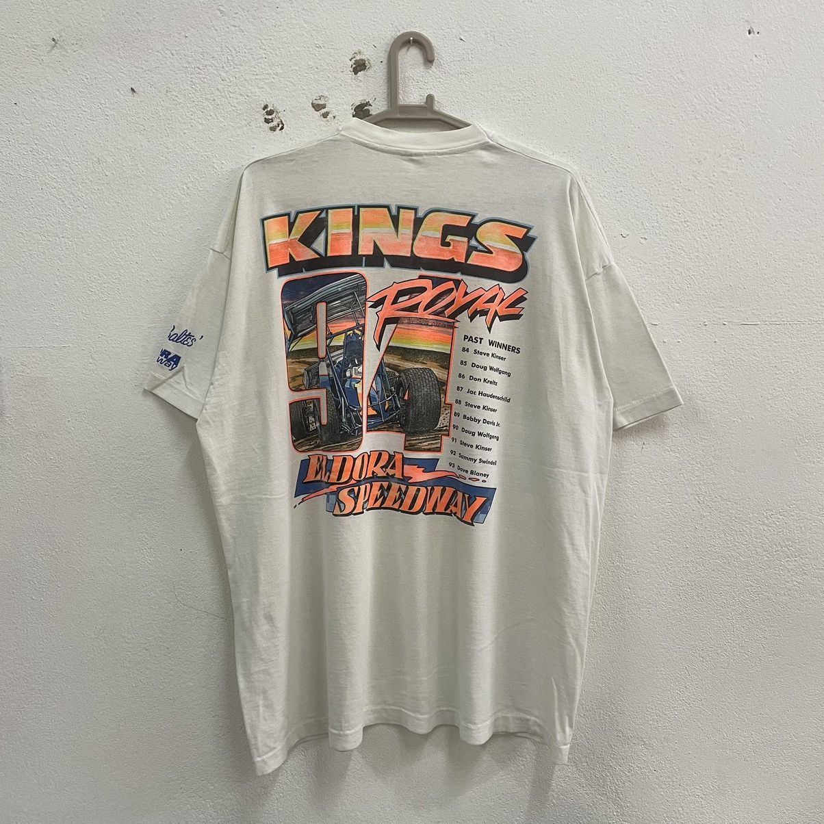 Sports Specialties × Vintage 🔥Vintage 90s King Royal Eldora Speedway Promo Racing Tee Size US XXL / EU 58 / 5 - 2 Thumbnail