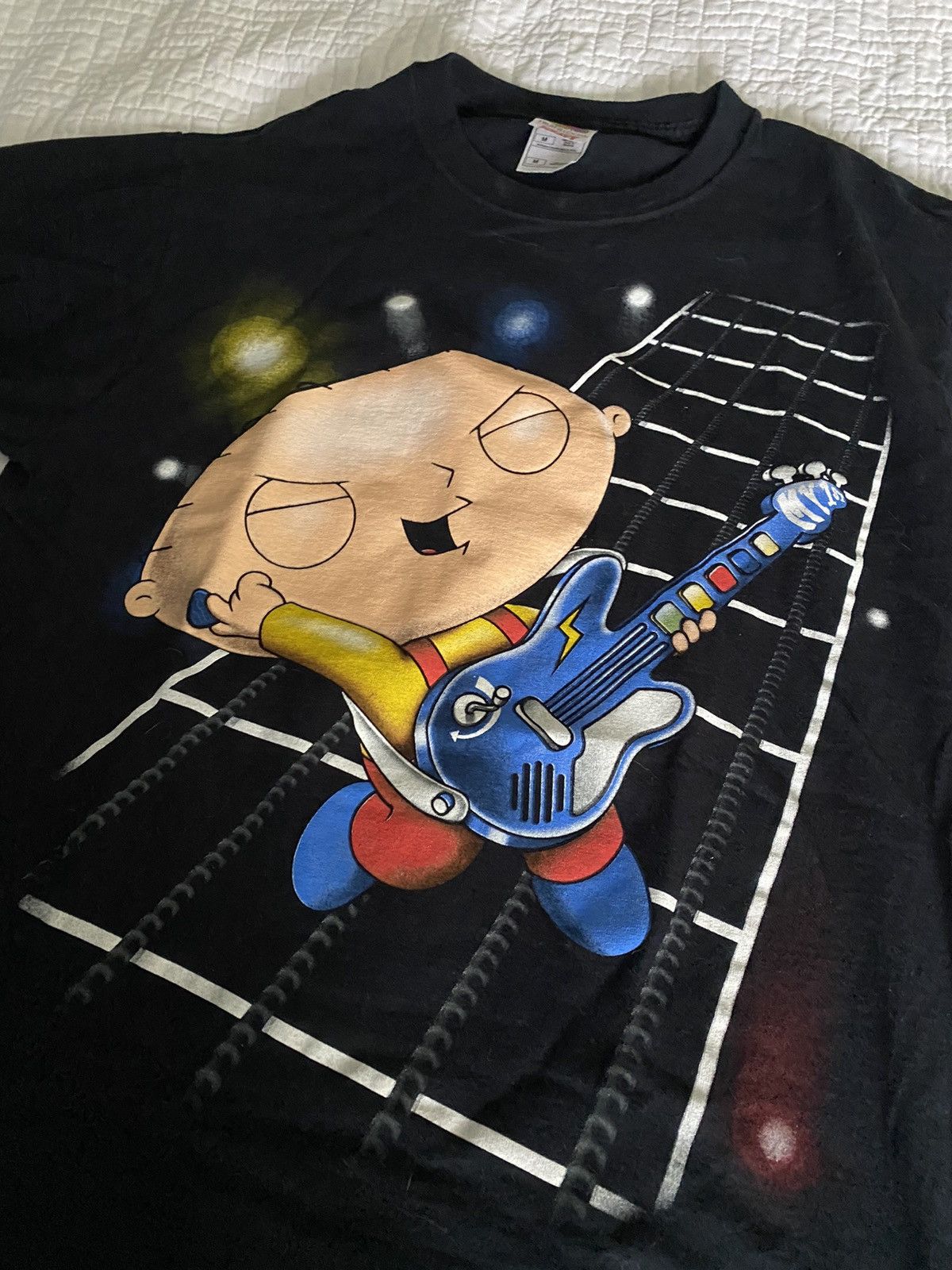 Cartoon Network Vintage Y2k Family Guy Rockstar Stewie Graphic Tee Size US M / EU 48-50 / 2 - 2 Thumbnail