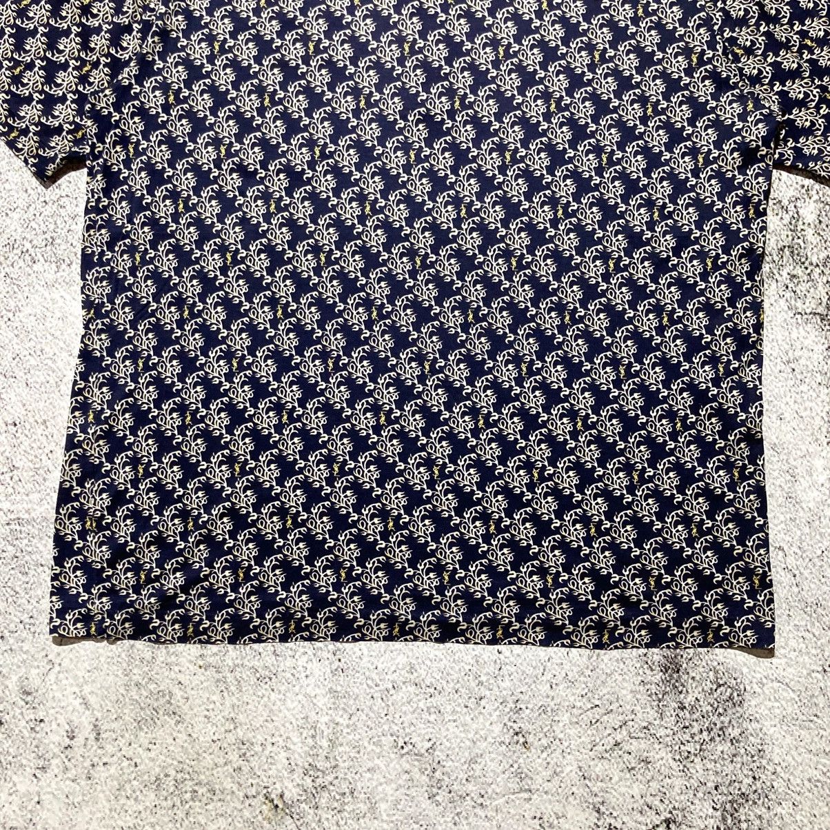 Yves Saint Laurent 1990s Yves Saint Laurent Pour Homme Monogram Polo Shirt Size US XL / EU 56 / 4 - 14 Thumbnail