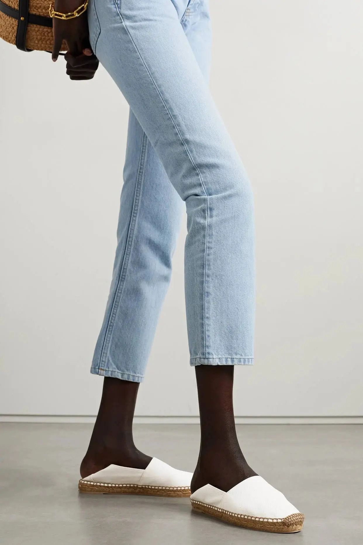 Saint Laurent Paris o1b1hav110824 Canvas Espadrilles in White Size US 10.5 / IT 40.5 - 4 Thumbnail