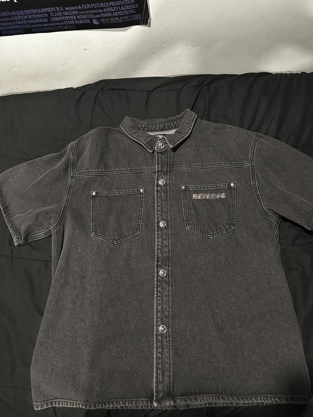 Revenge Revenge “Revival Denim Button Up Washed Black” Size US L / EU 52-54 / 3 - 1 Thumbnail