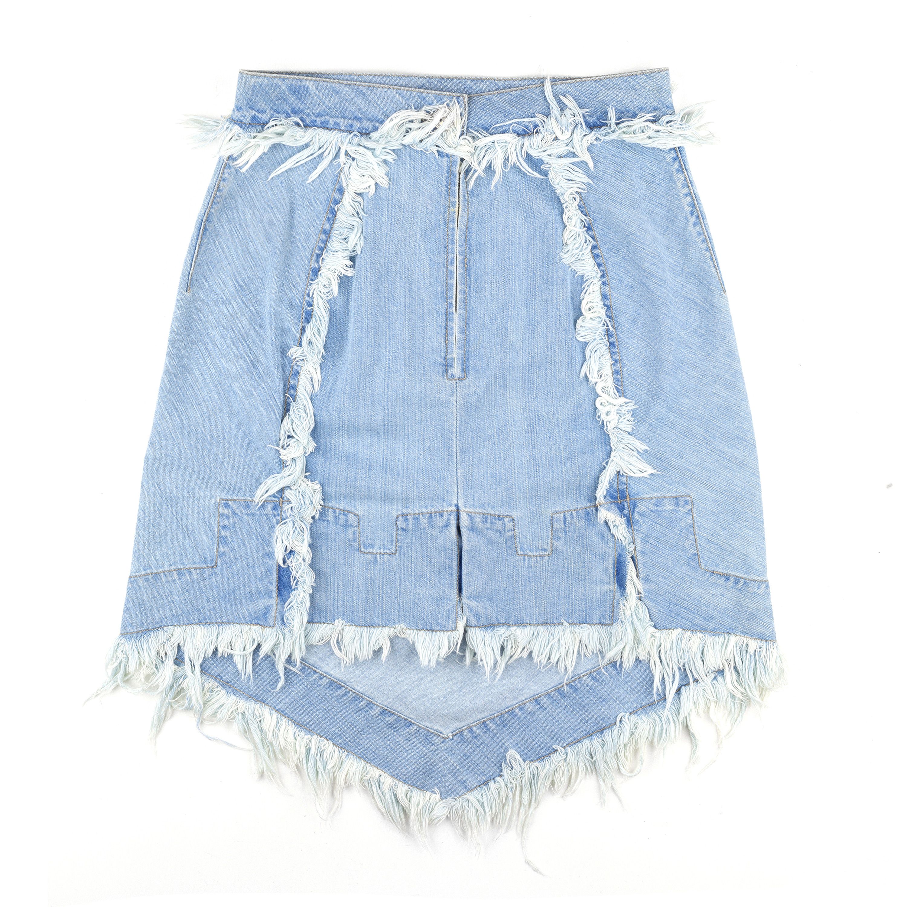 Vivienne Westwood Vivienne Westwood Anglomania Distressed Vintage Denim Skirt Size 27" / US 4 / IT 40 - 2 Thumbnail