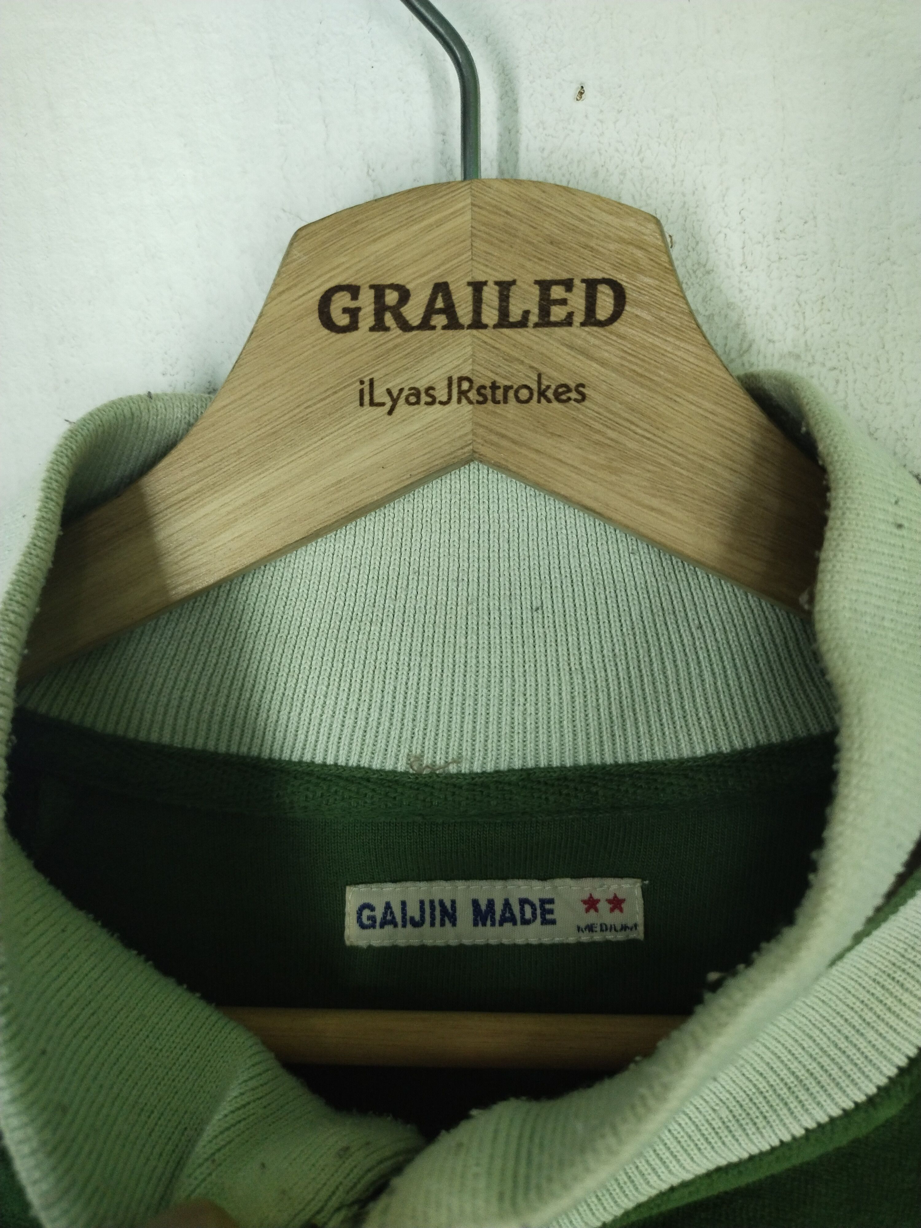 Blue Blue Japan Vintage Green Corduroy Zipper Gaijin Made Sweater Size US M / EU 48-50 / 2 - 17 Thumbnail