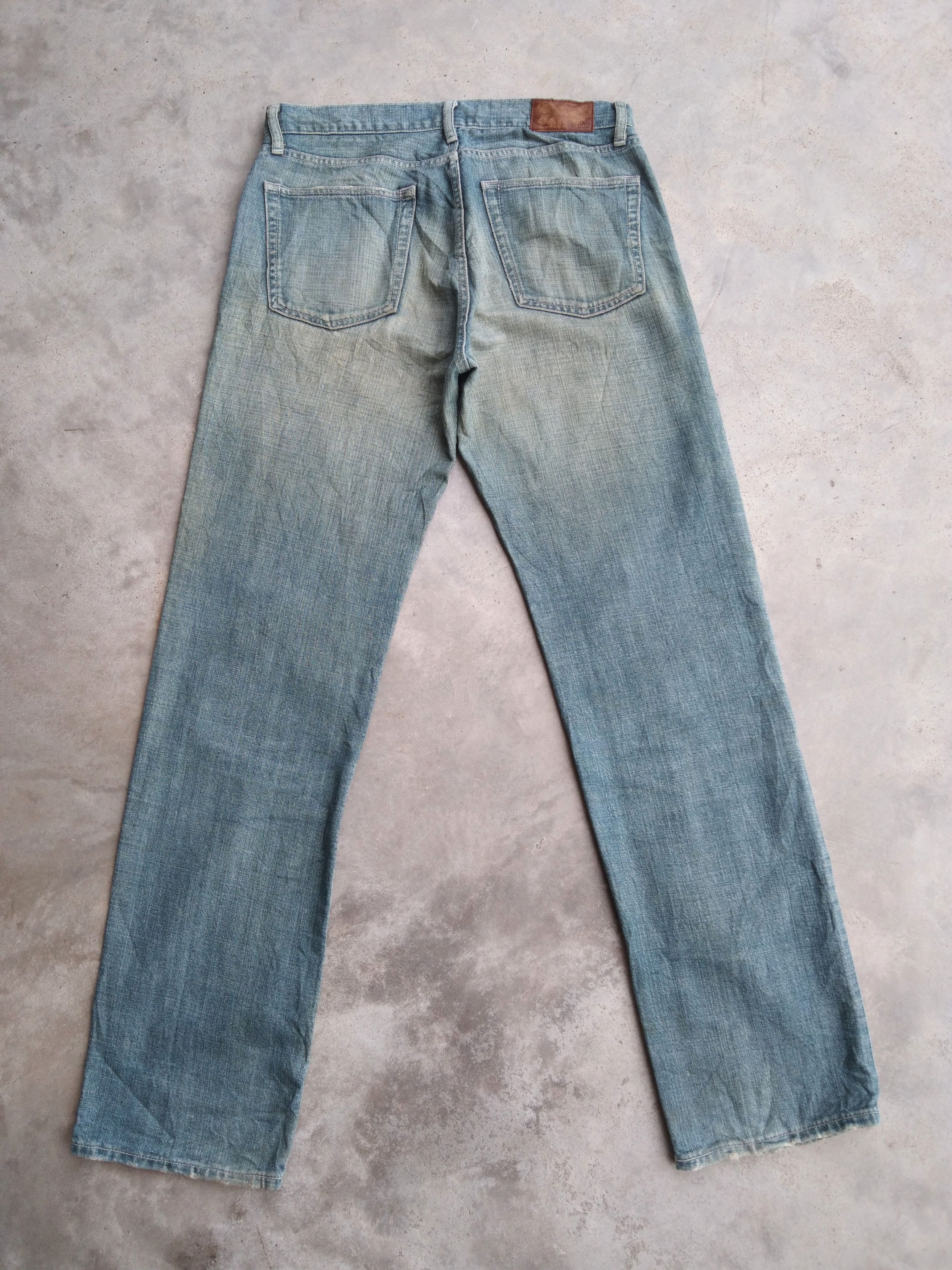 Japanese Brand Vintage Rusty Wash Uniqlo S-002 Distressed Jeans 32x34 Size US 32 / EU 48 - 2 Thumbnail