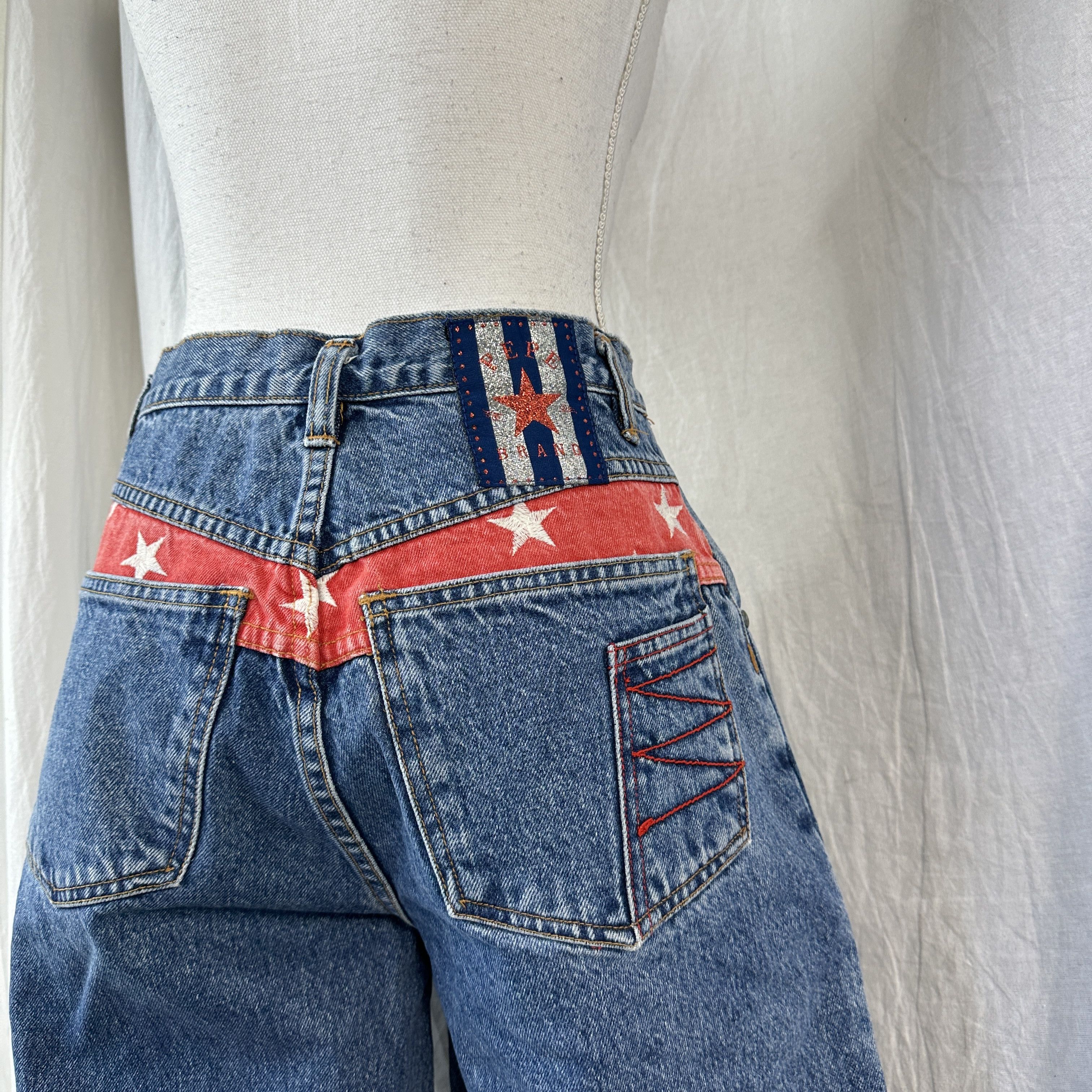 Vintage Vintage Denim Y2K Streetwear Flag Mom Jeans Size 30" / US 8 / IT 44 - 7 Thumbnail