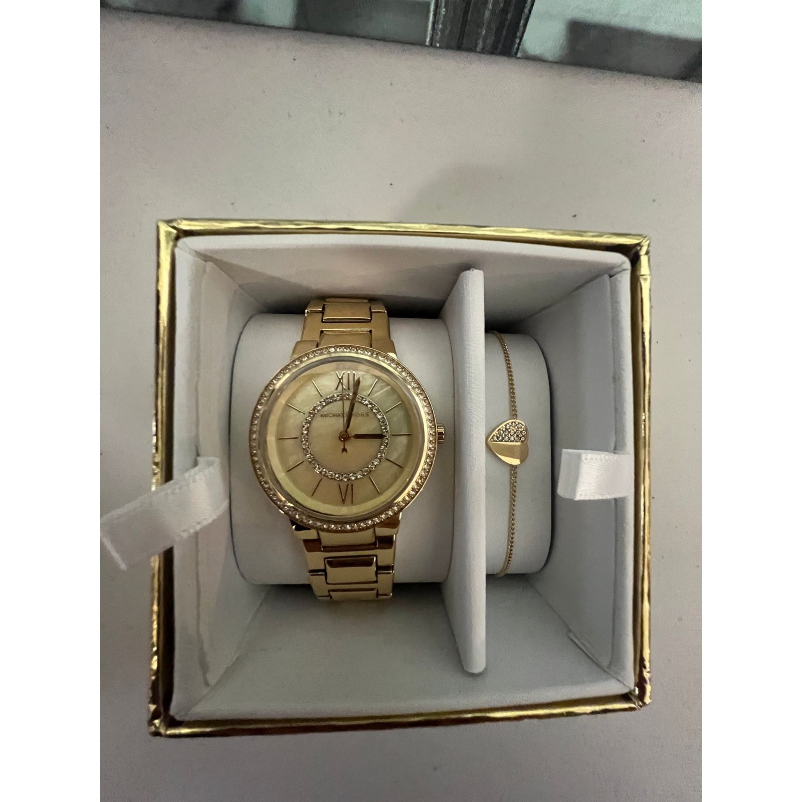 Michael Kors Michael Kors MK1031 Mini Gabbi Watch and Heart Bracelet Set Size ONE SIZE - 2 Thumbnail