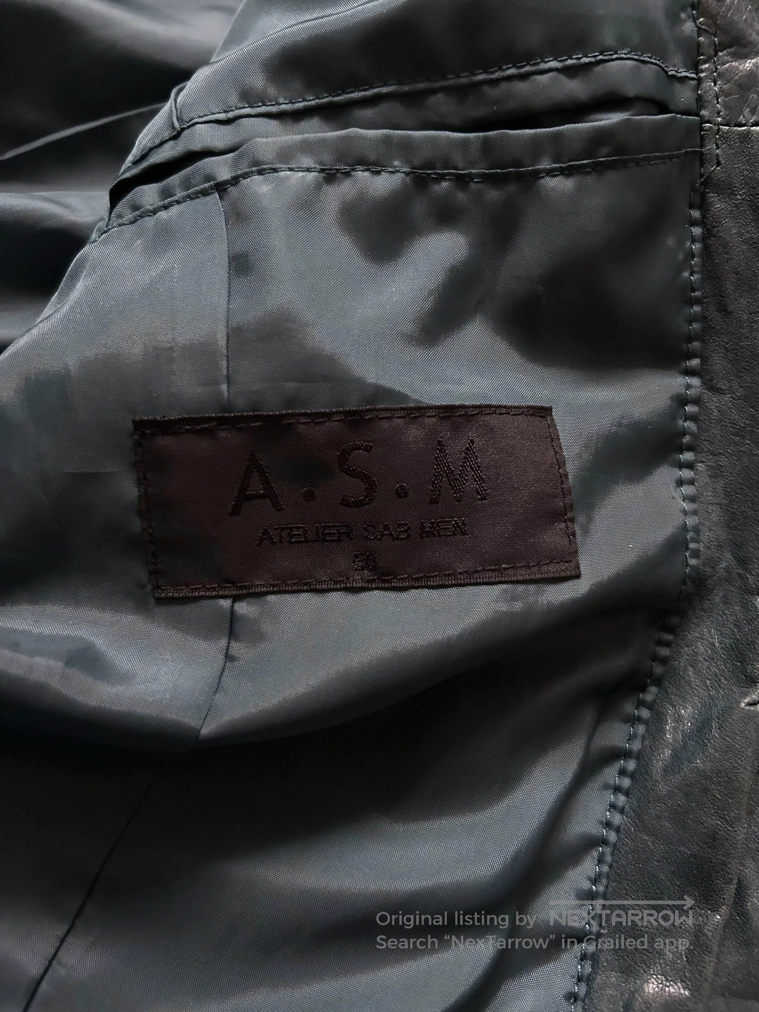 Japanese Brand detachable fur collar distressed leather jacket. Size US M / EU 48-50 / 2 - 8 Thumbnail